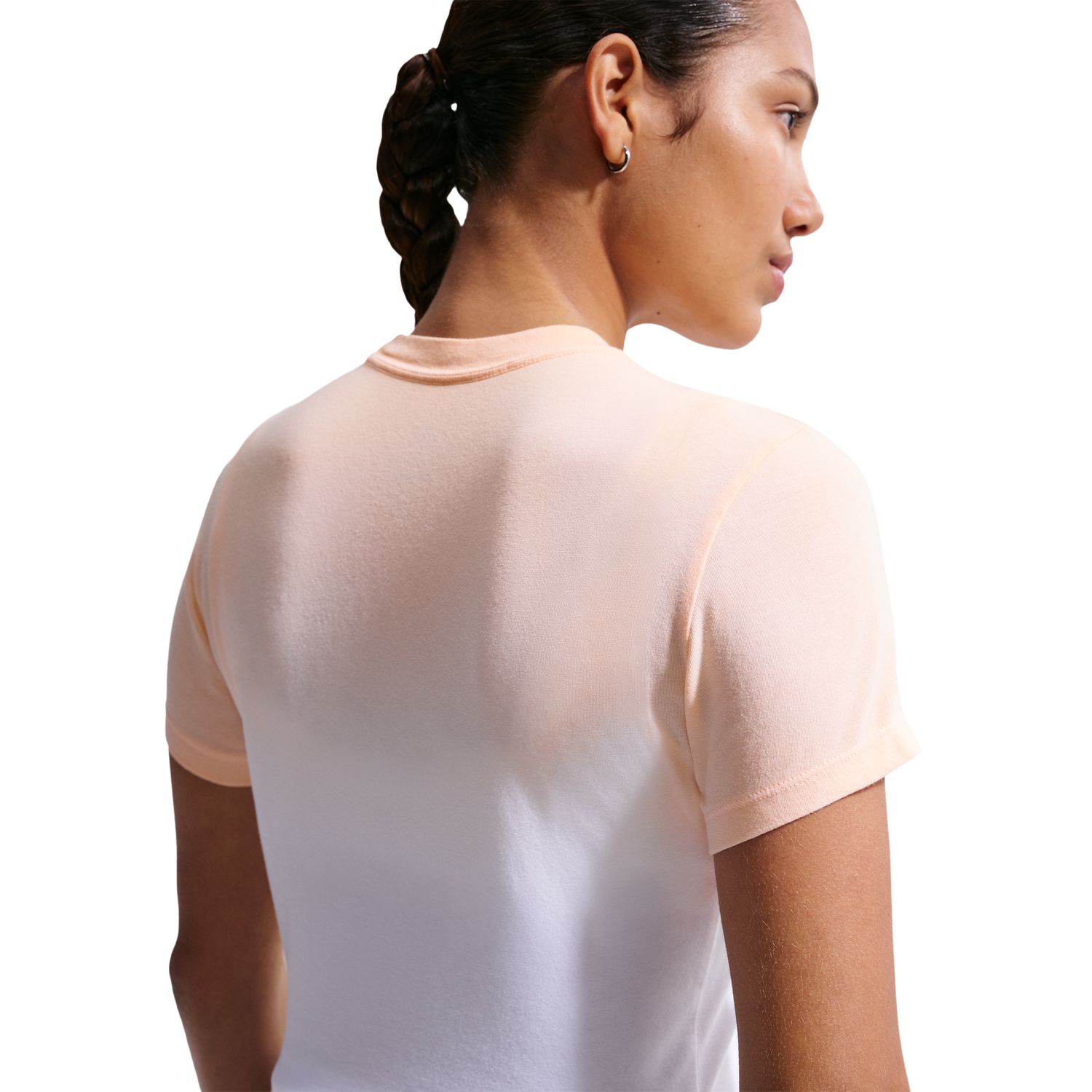 Nike NSW Chill Crop PNX Dip Dye T-Shirt - Women's - Ice Peach/White