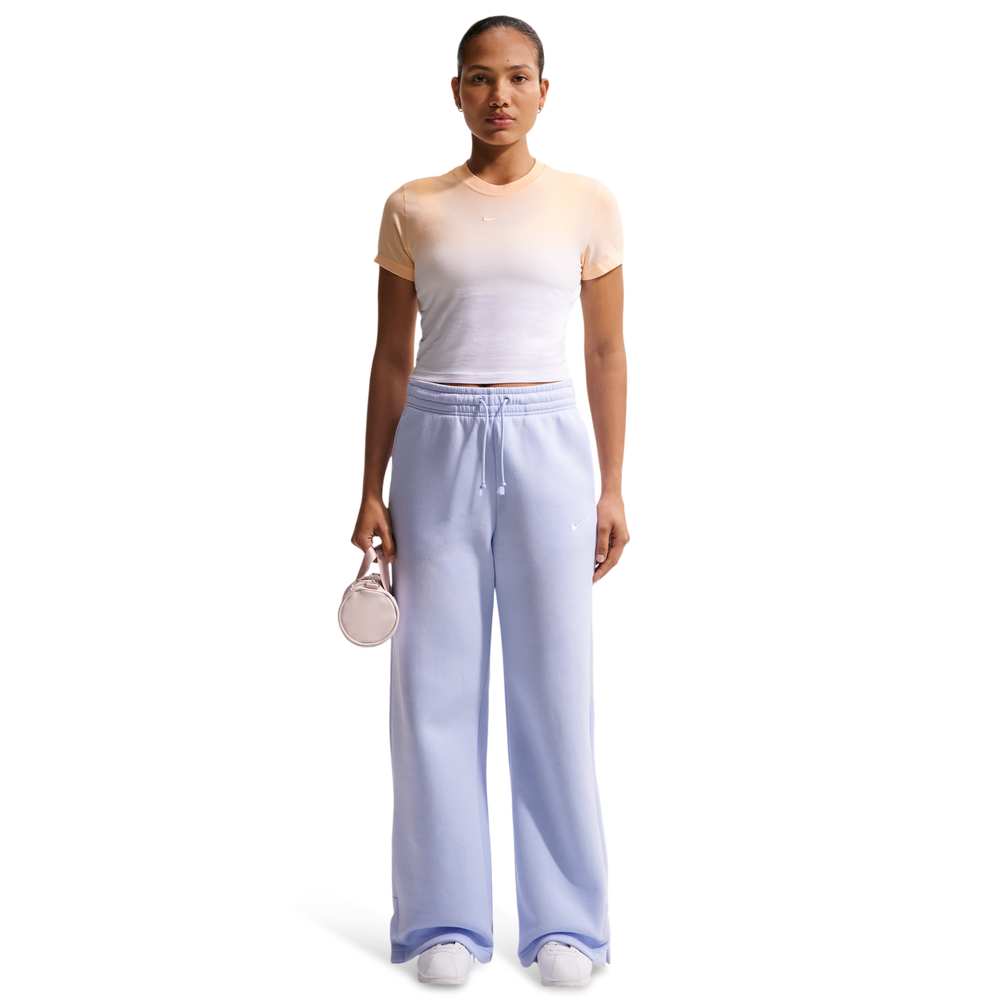 Nike NSW Chill Crop PNX Dip Dye T-Shirt - Women's - Ice Peach/White