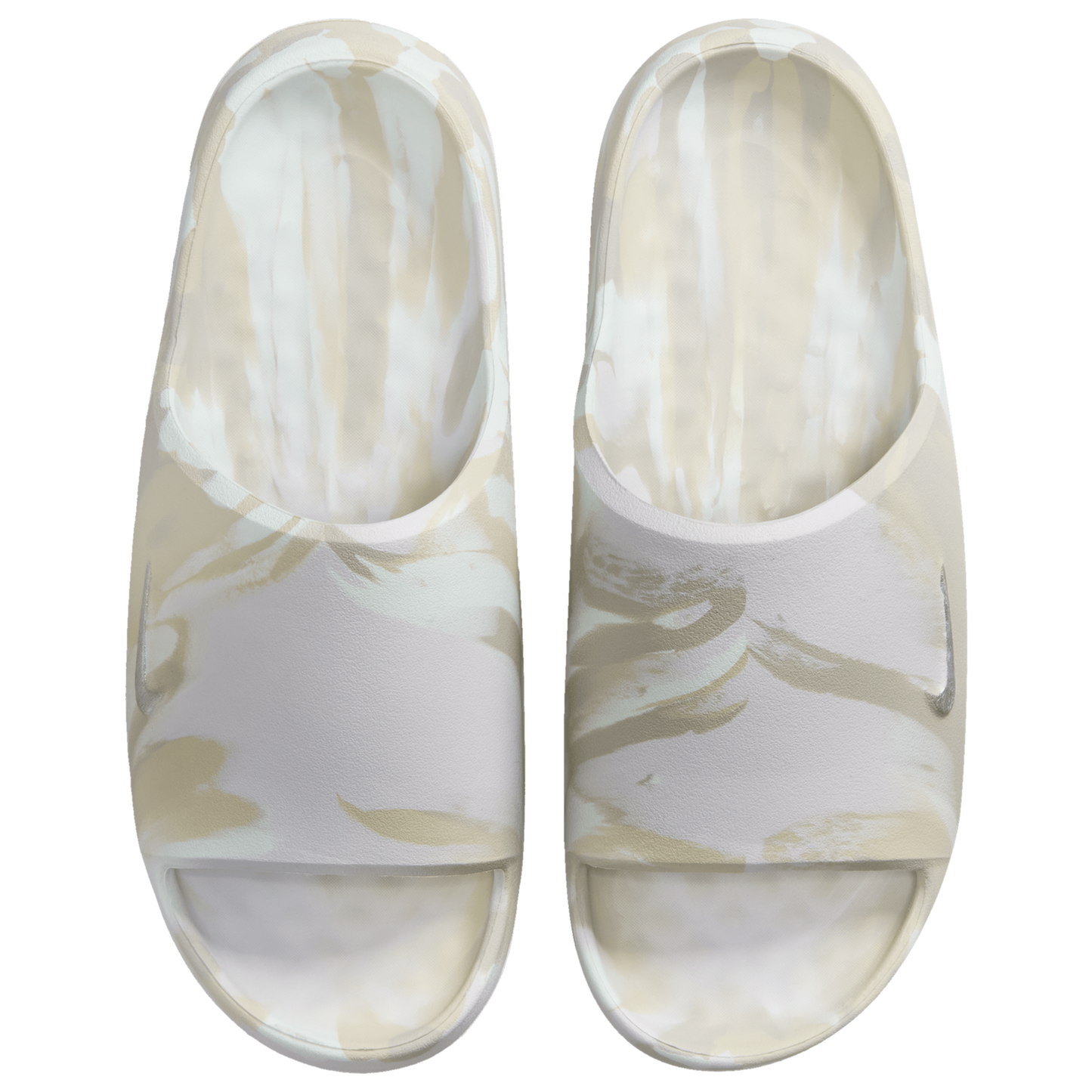 Nike Calm Slides 2.0 - Women's - Off White/Barely Green/Off White