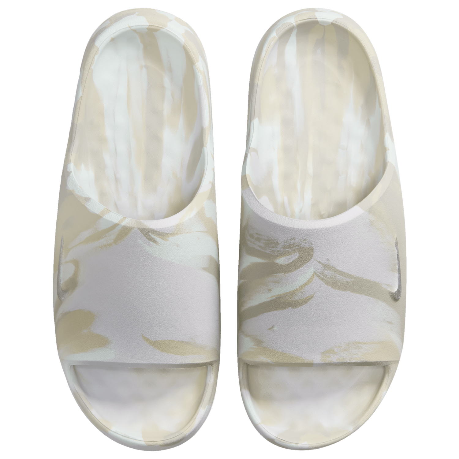 Nike Calm Slides 2.0 - Women's - Off White/Barely Green/Off White