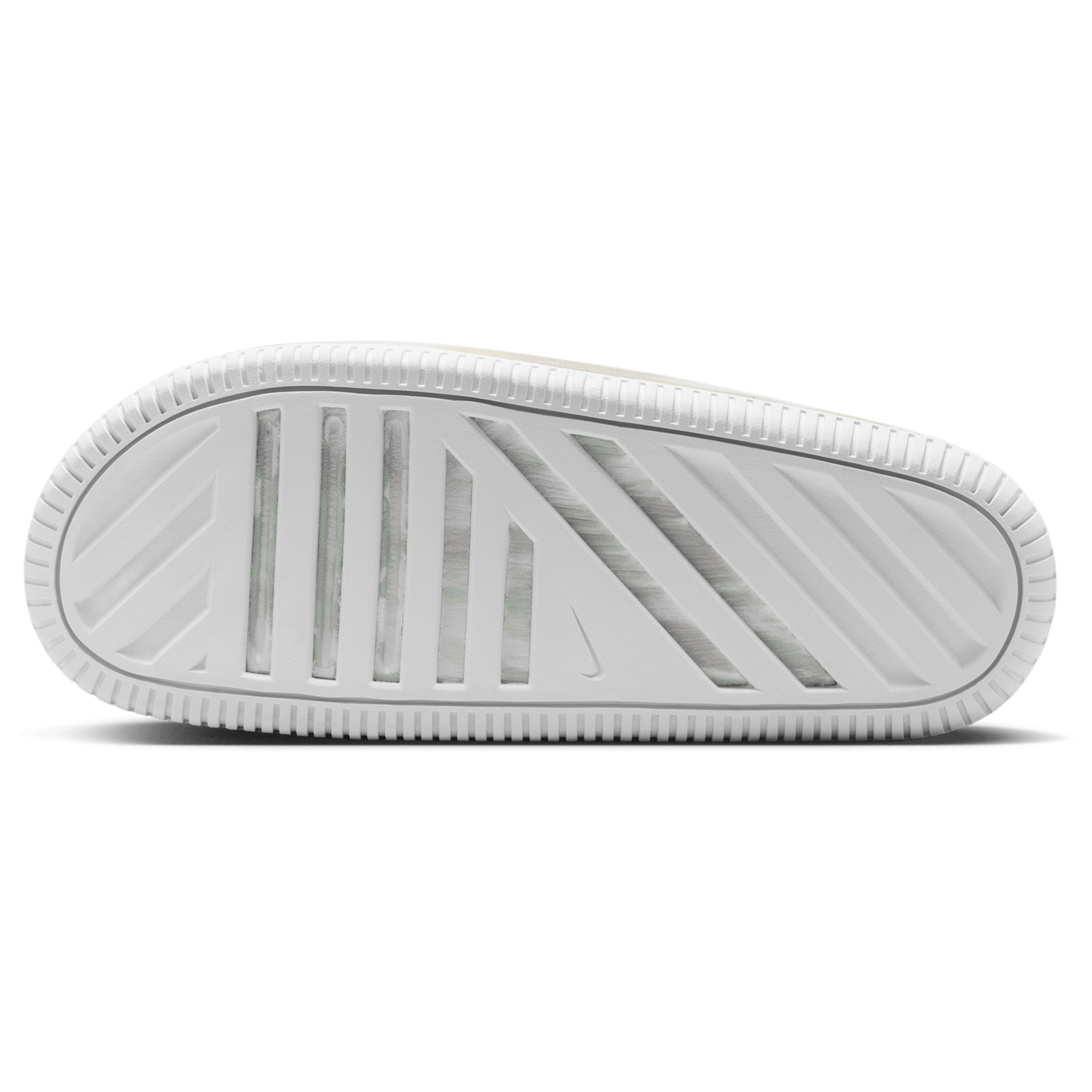 Nike Calm Slides 2.0 - Women's - Off White/Barely Green/Off White