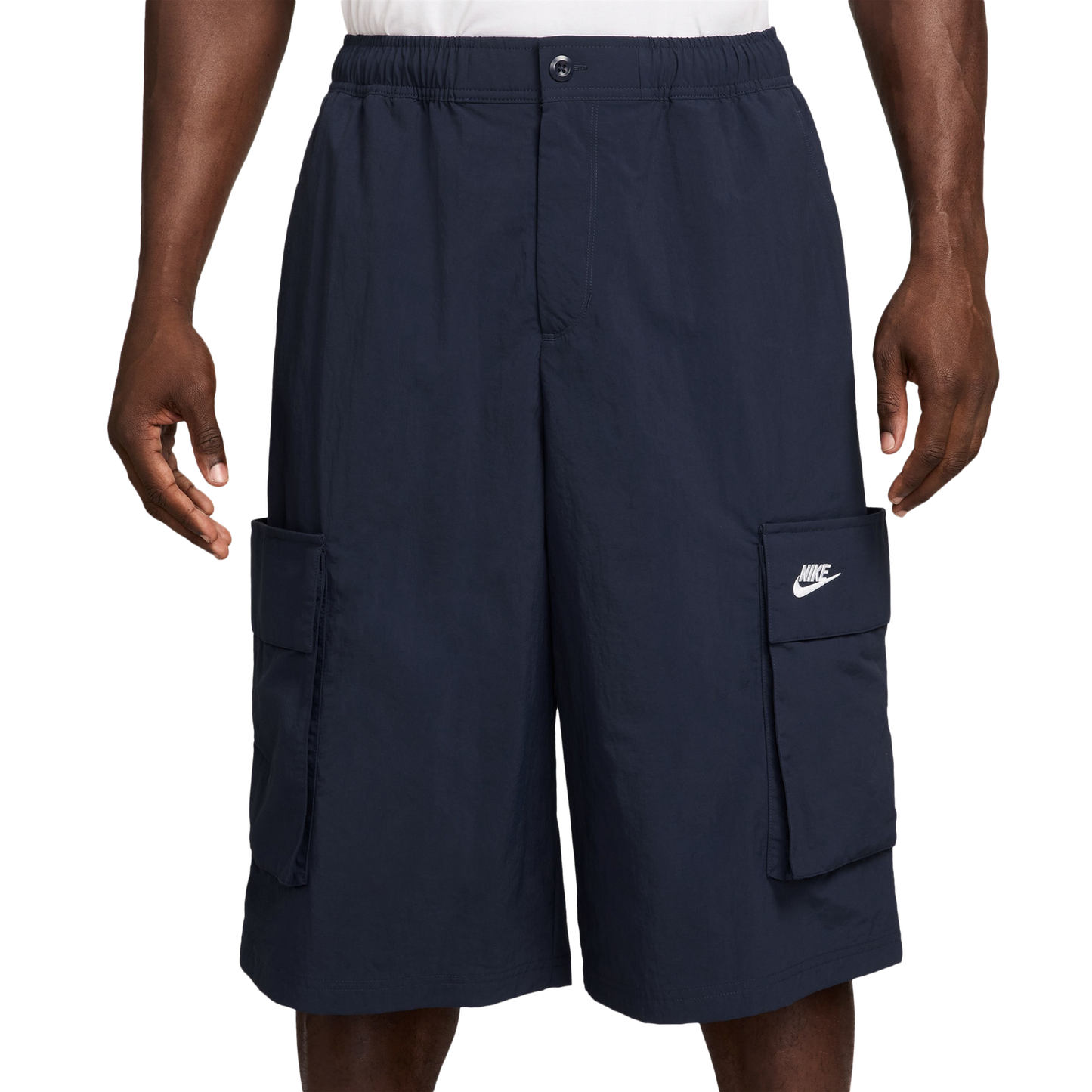 Nike Club Oversized Cargo Shorts - Men's - White/Black