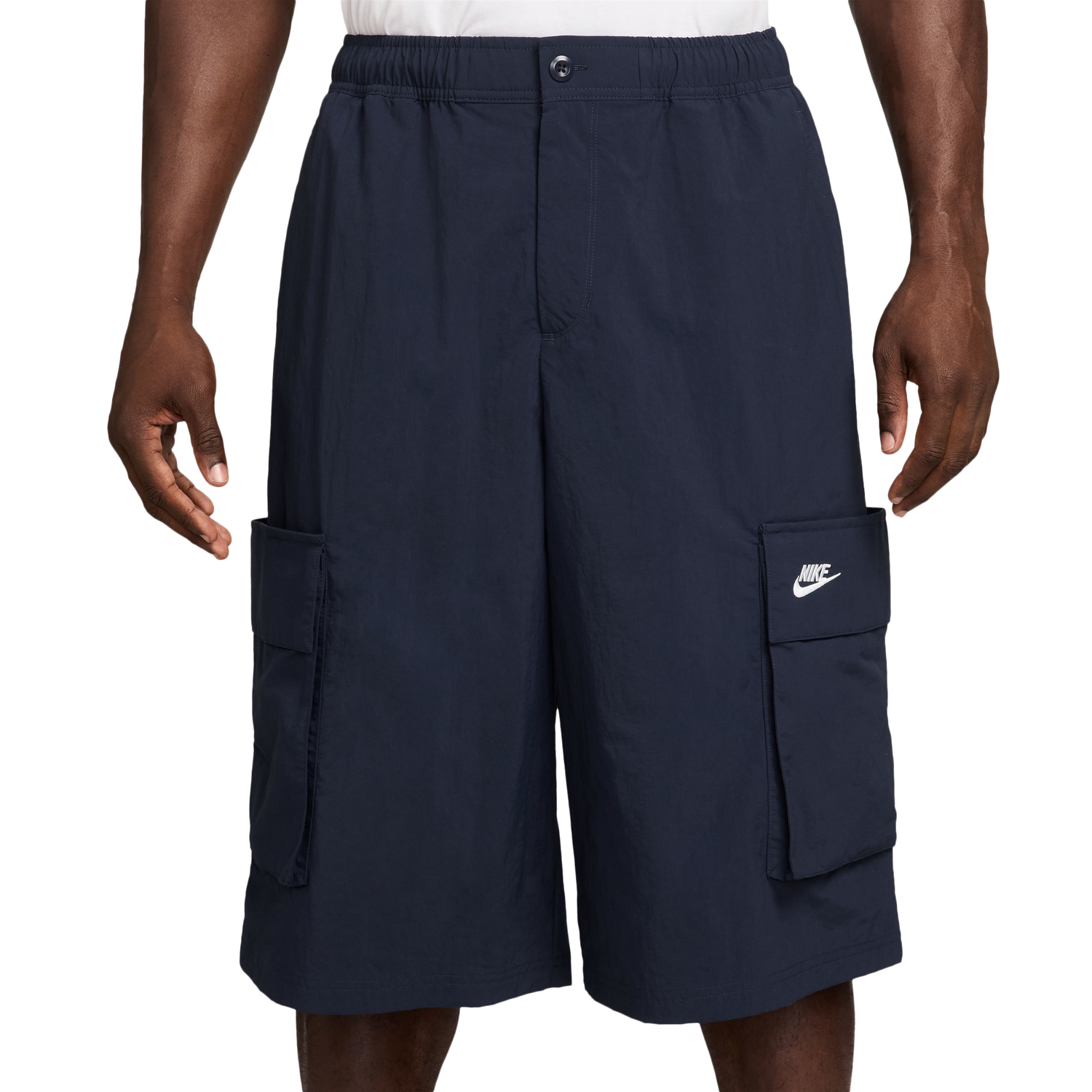 Nike Club Oversized Cargo Shorts - Men's - White/Black