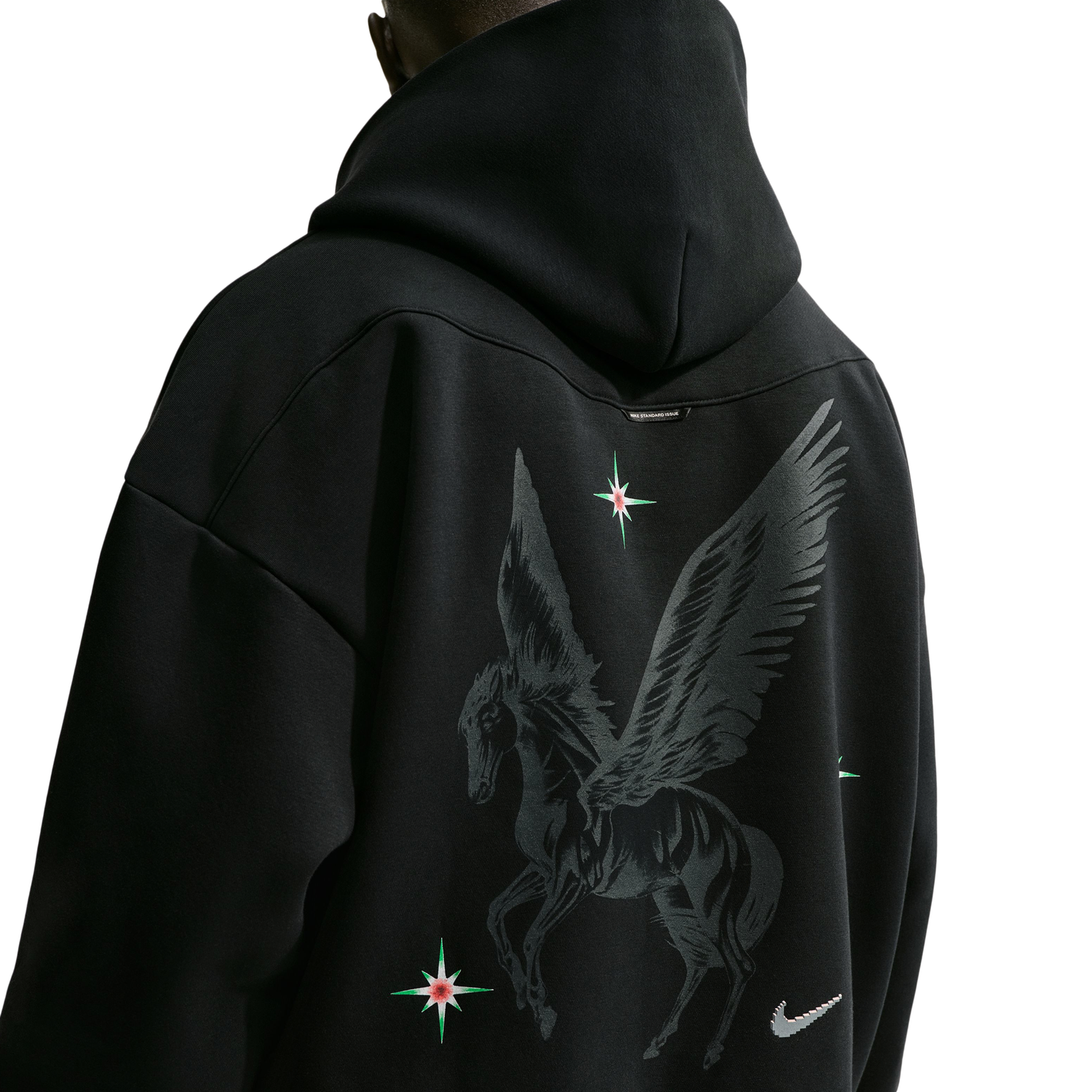 Nike Flan Standard Issue Brush Pullover Hoodie - Men's - Black/Smoke Grey
