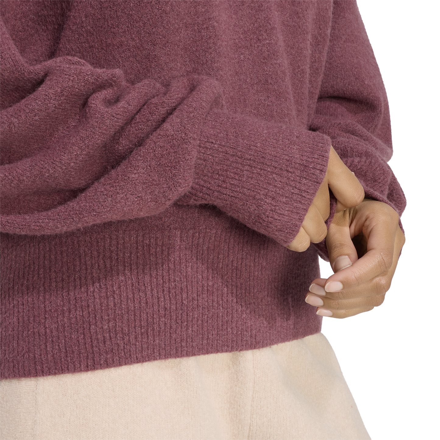 adidas Originals Essentials Knit V-Neck Sweatshirt - Women's - Aurora Coffee