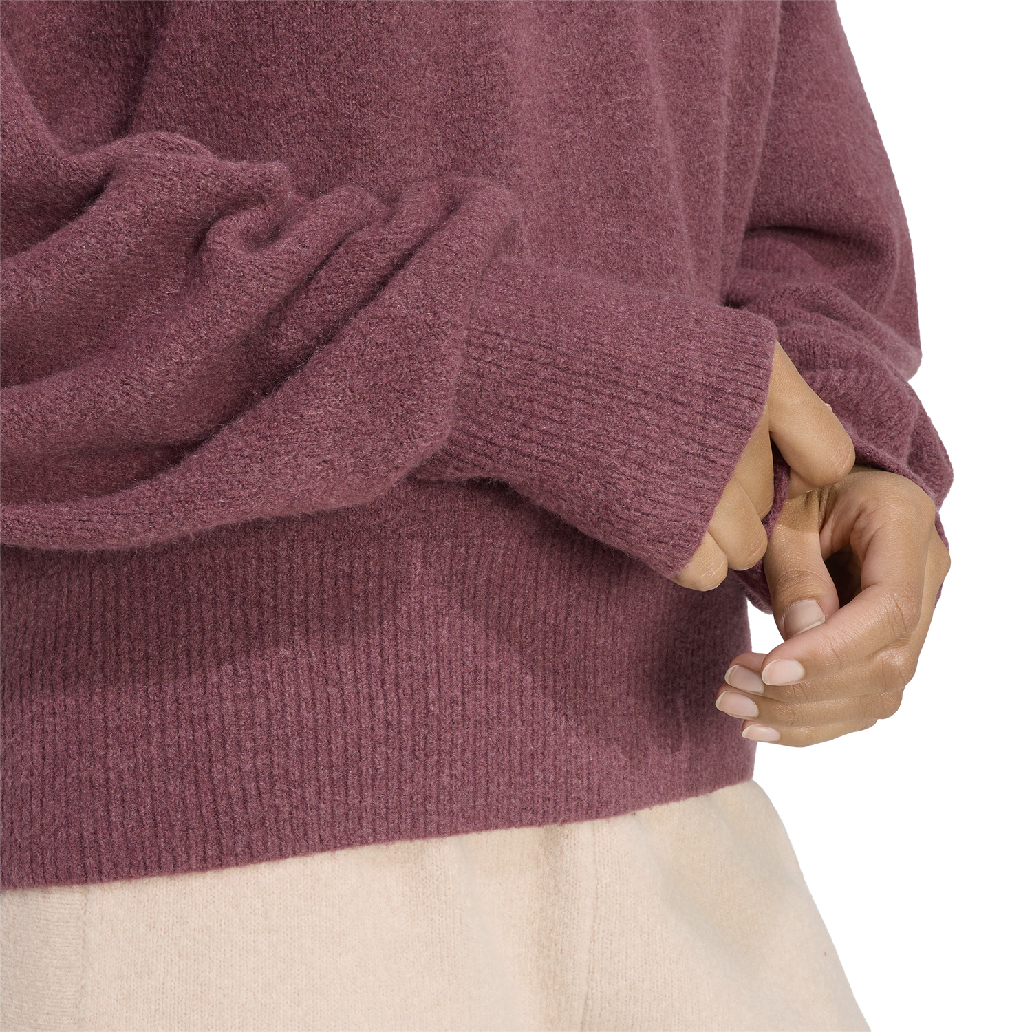 adidas Originals Essentials Knit V-Neck Sweatshirt - Women's - Aurora Coffee