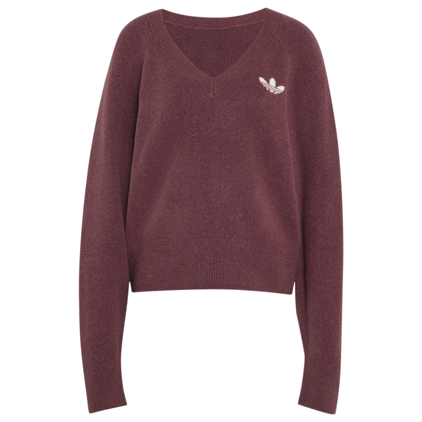 adidas Originals Essentials Knit V-Neck Sweatshirt - Women's - Aurora Coffee