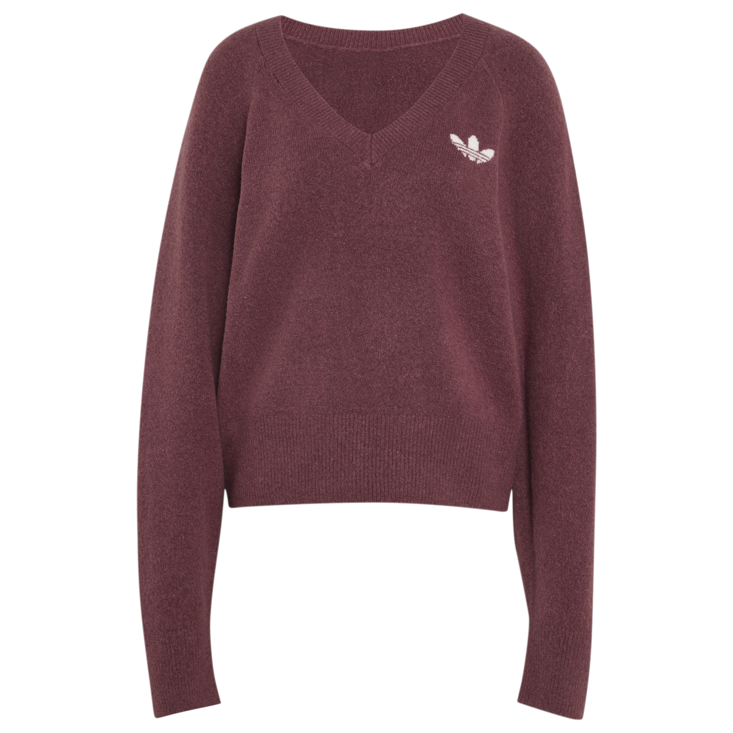 adidas Originals Essentials Knit V-Neck Sweatshirt - Women's - Aurora Coffee