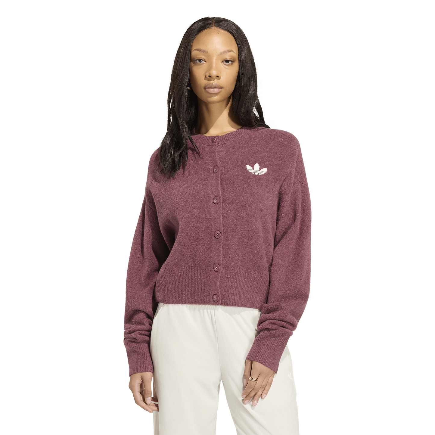 adidas Originals Essentials Knit Cardigan - Women's - Quiet Crimson