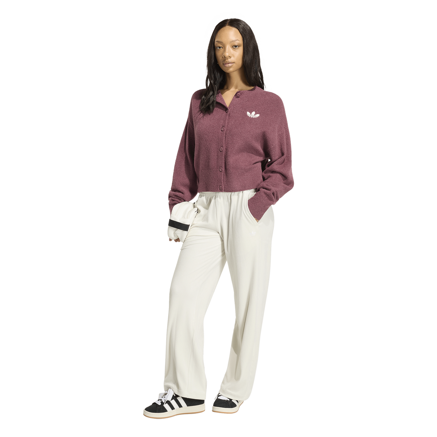 adidas Originals Essentials Knit Cardigan - Women's - Quiet Crimson