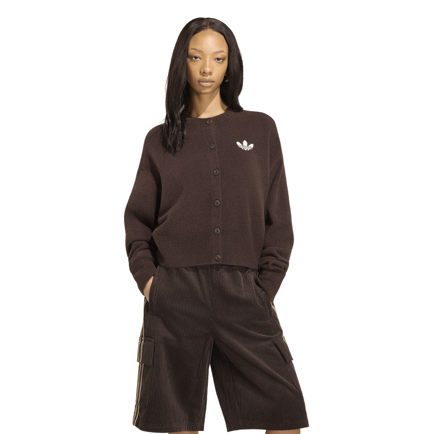 adidas Originals Essentials Knit Cardigan - Women's - Aurora Coffee