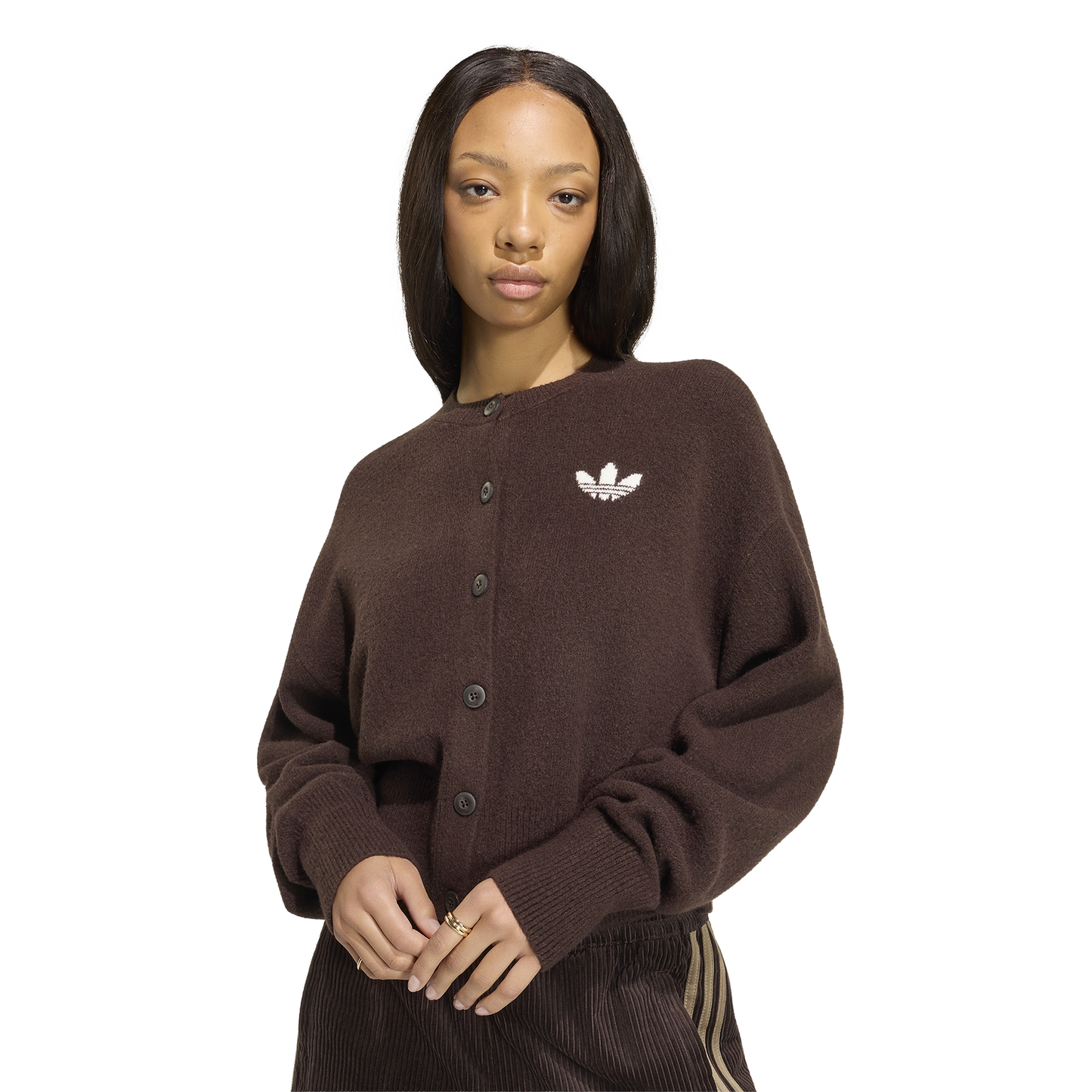 adidas Originals Essentials Knit Cardigan - Women's - Aurora Coffee