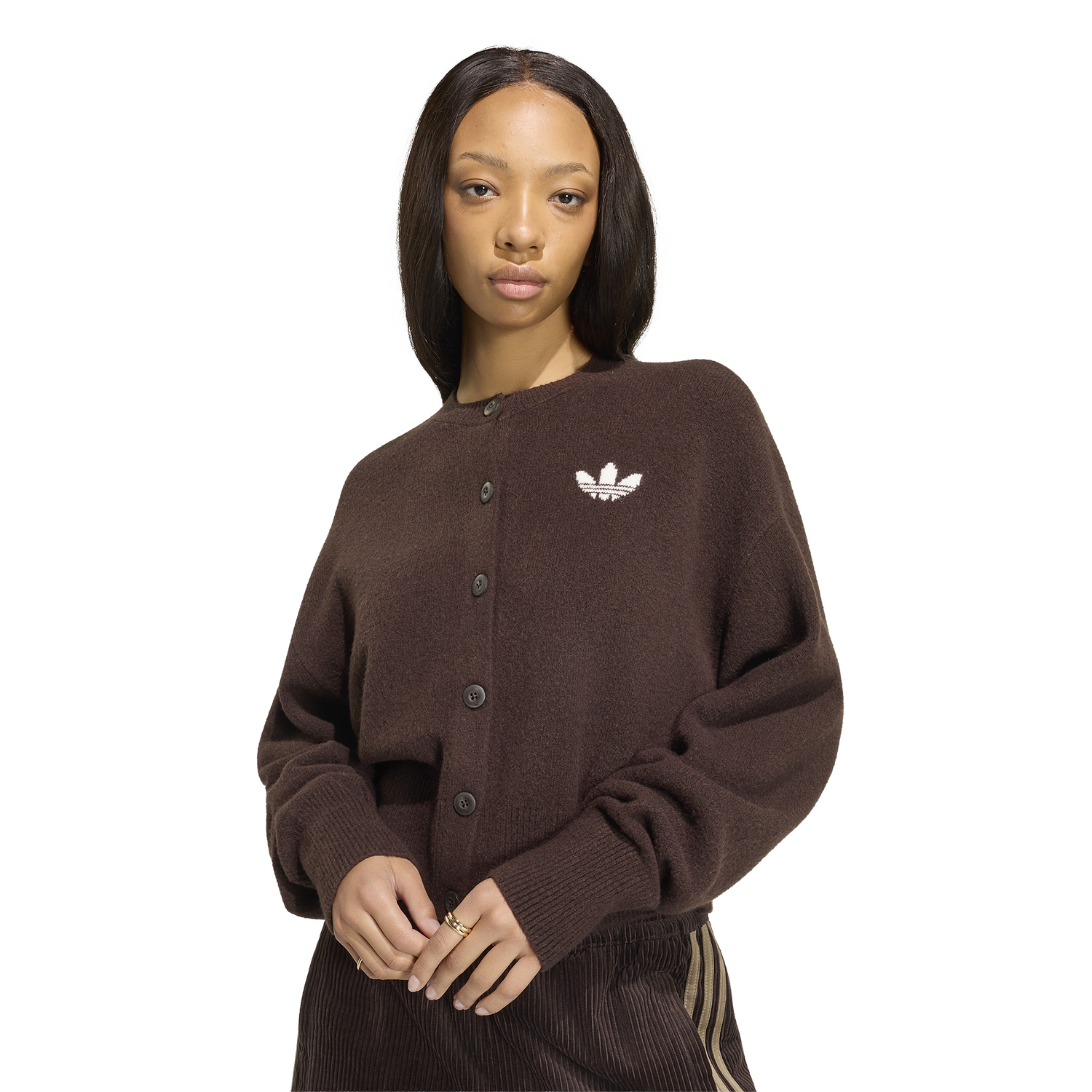 adidas Originals Essentials Knit Cardigan - Women's - Aurora Coffee