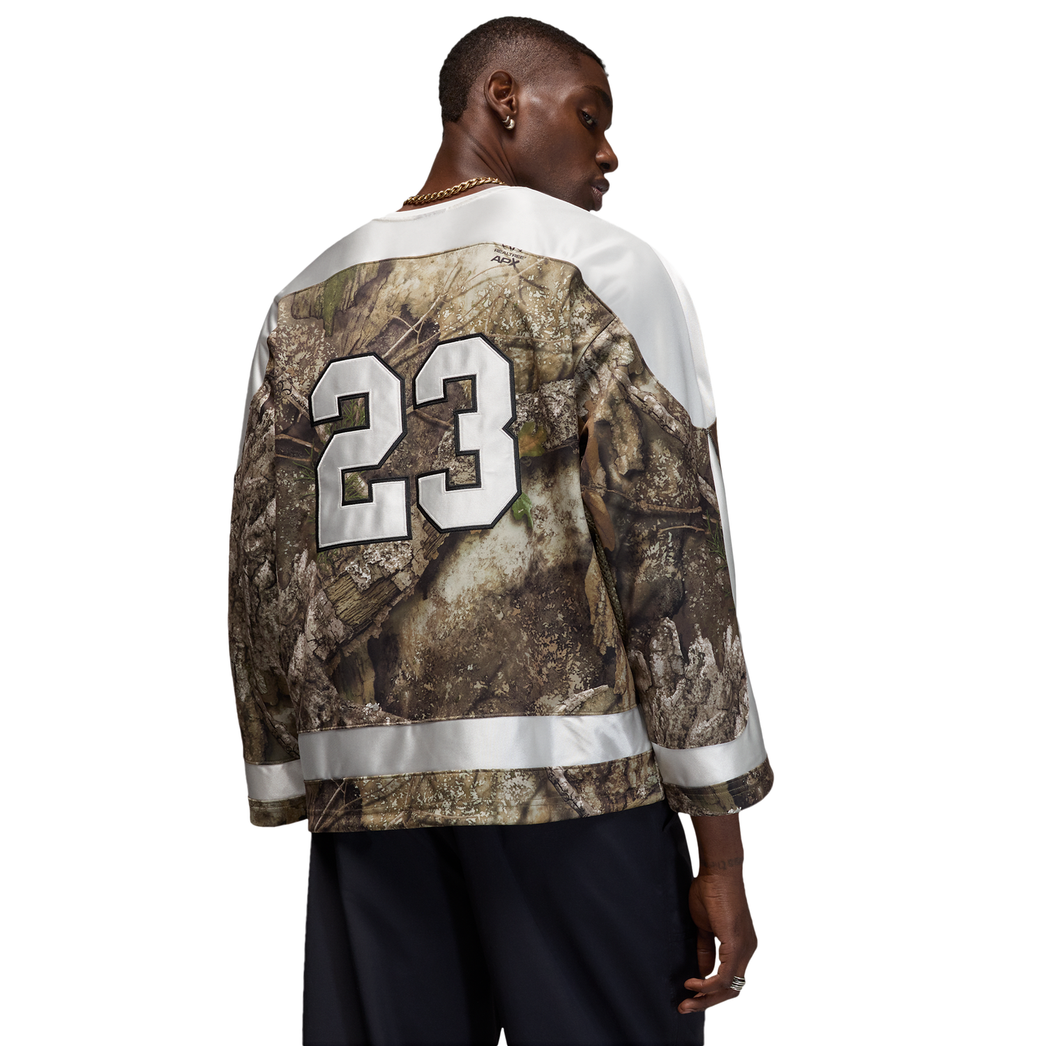 Jordan Brooklyn Hockey Jersey RLT - Men's - Medium Olive/Sail