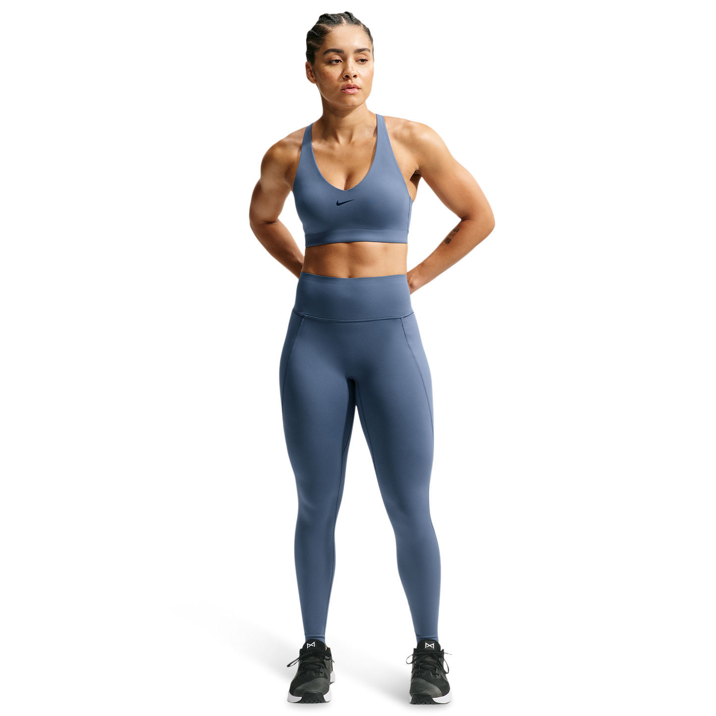 Nike Drifit Universal Medium Support Bra - Women's - New Slate/New Slate/Midnight Navy