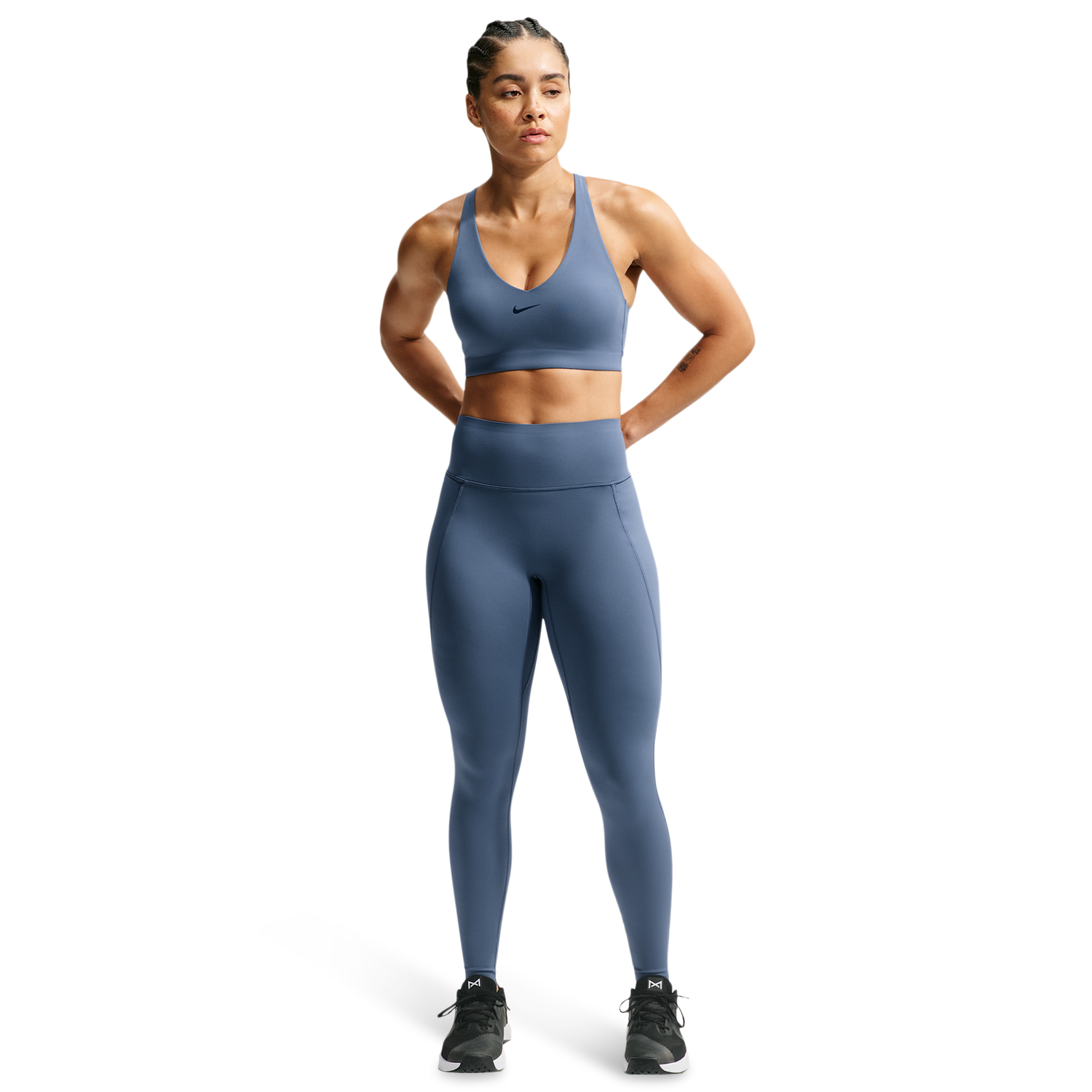 Nike Drifit Universal Medium Support Bra - Women's - New Slate/New Slate/Midnight Navy