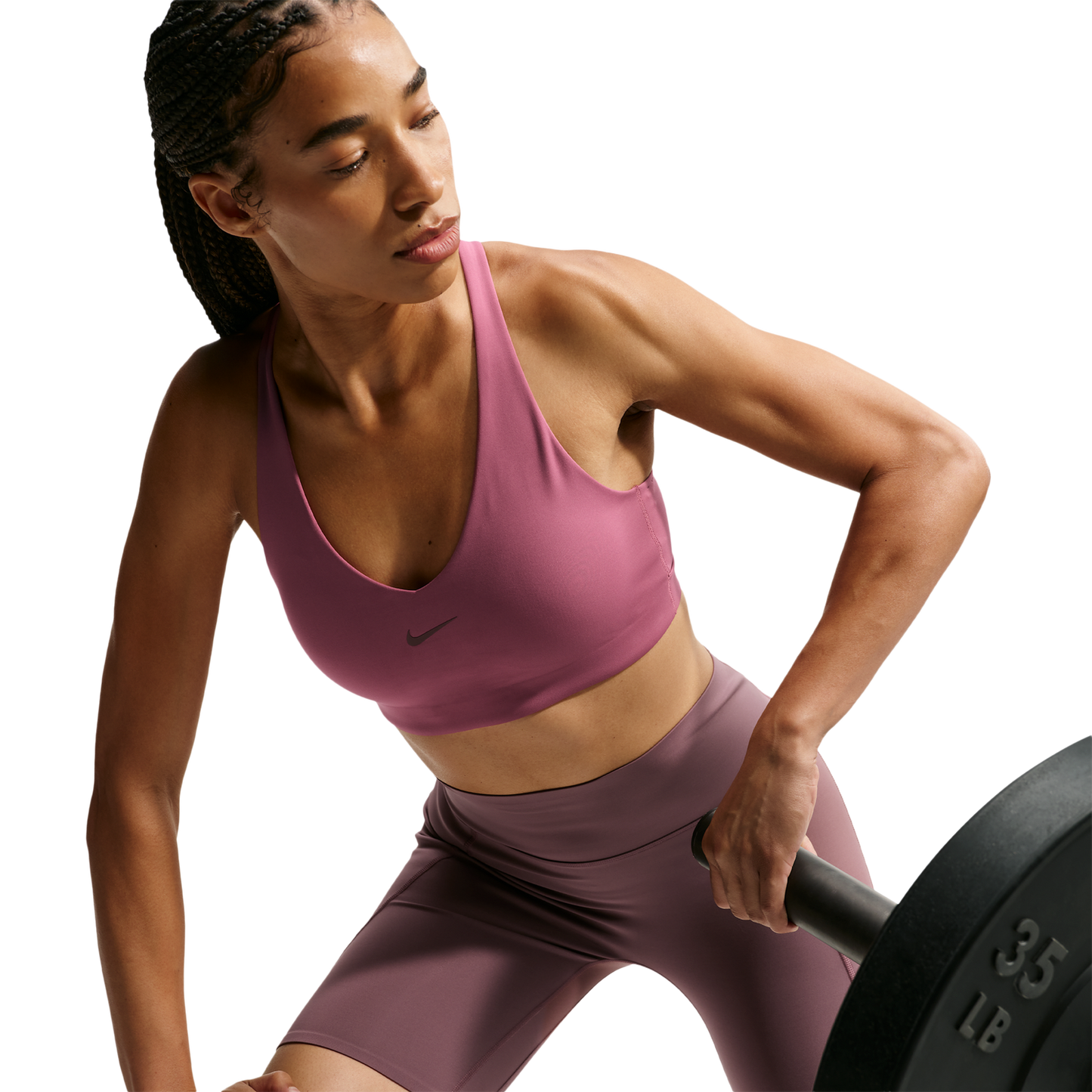 Nike Drifit Universal Medium Support Bra - Women's - Pink Smoke/Mystic Dates/Pink Smoke