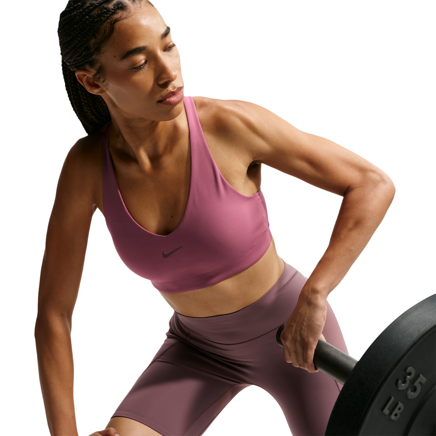 Nike Drifit Universal Medium Support Bra - Women's - Pink Smoke/Mystic Dates/Pink Smoke