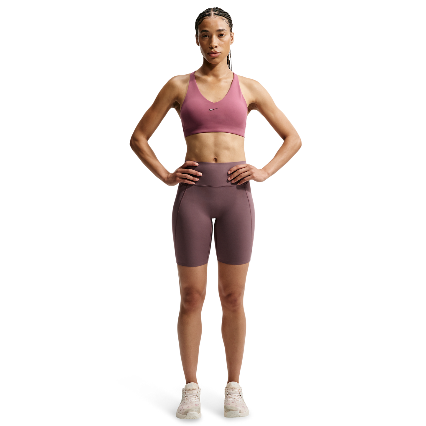 Nike Drifit Universal Medium Support Bra - Women's - Pink Smoke/Mystic Dates/Pink Smoke