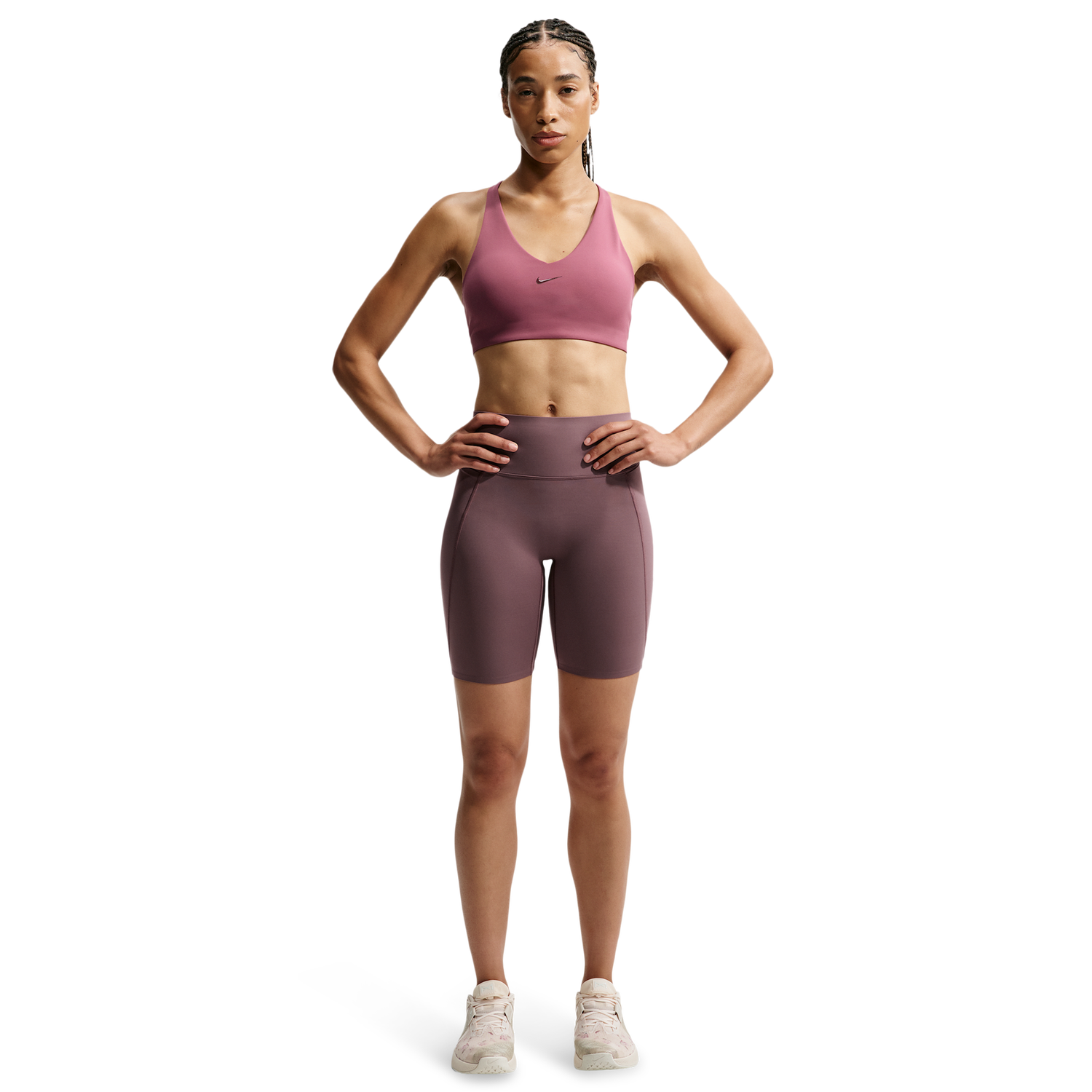 Nike Drifit Universal Medium Support Bra - Women's - Pink Smoke/Mystic Dates/Pink Smoke