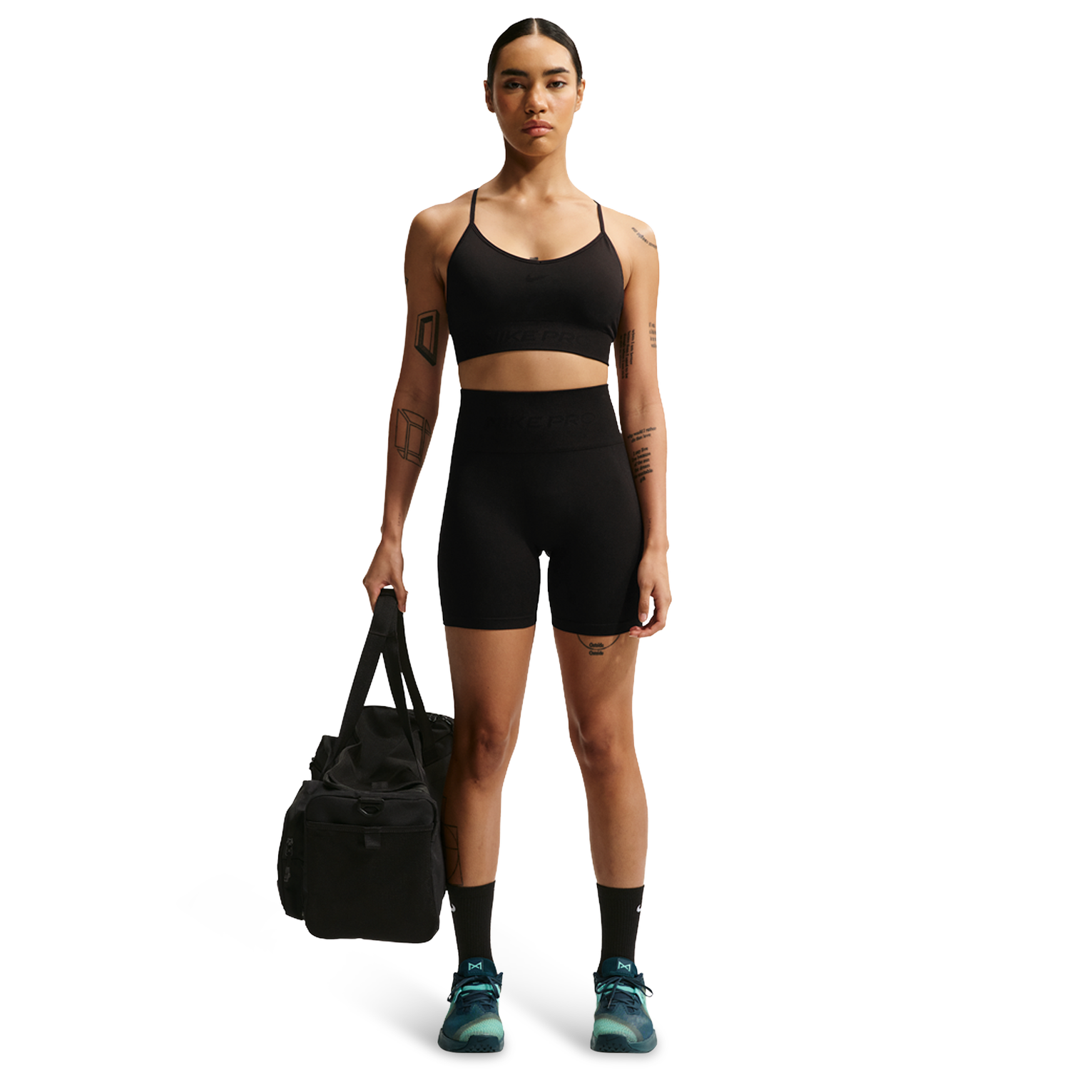 Nike Pro Dri-FIT Seamless LS Bra - Women's - Black