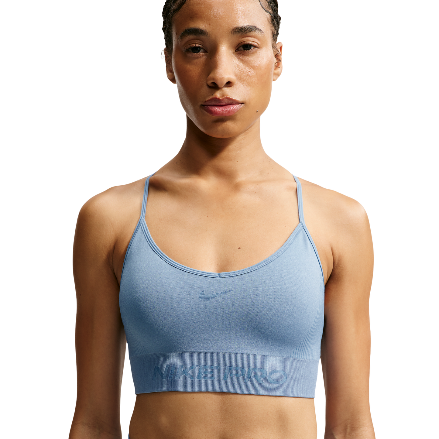 Nike Pro Dri-FIT Seamless LS Bra - Women's - Work Blue