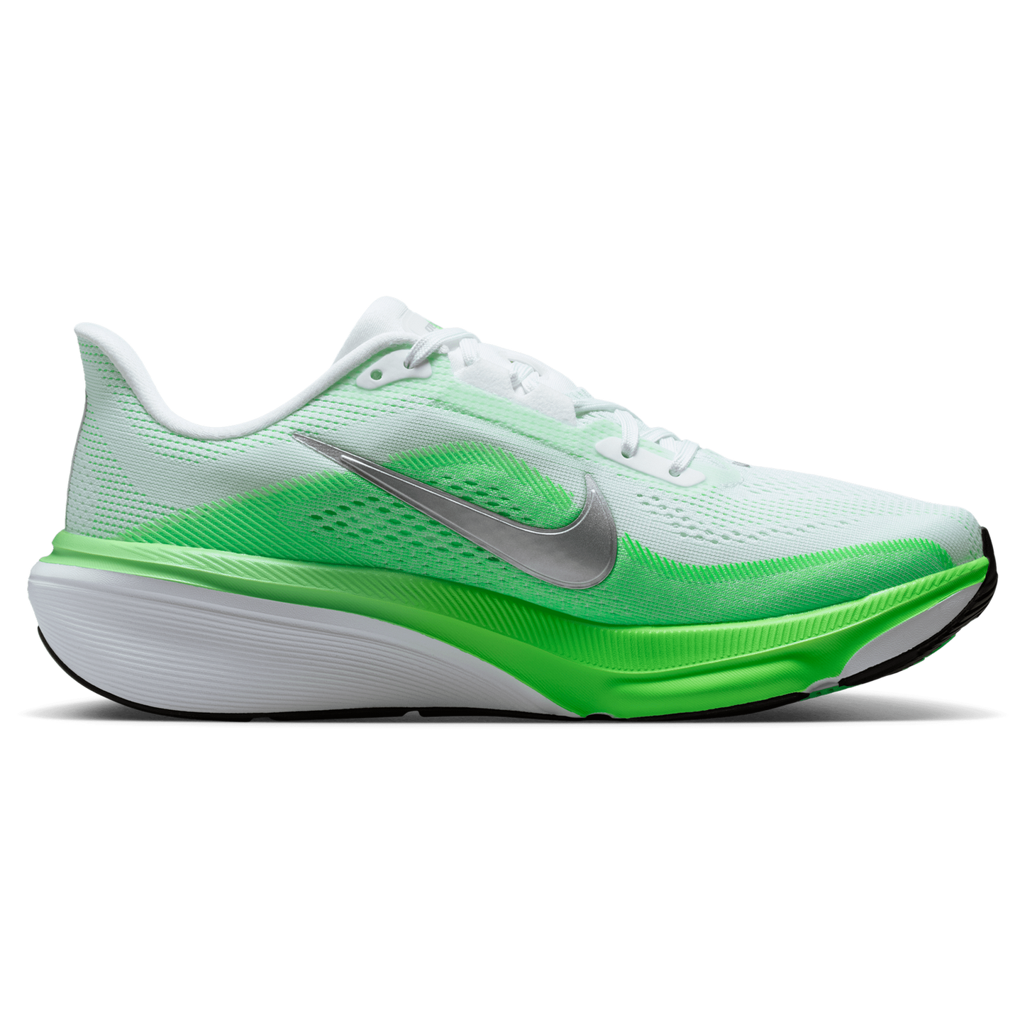 Nike Air Zoom Pegasus 42 - Women's - White/Mtlc Silver/Green Strike
