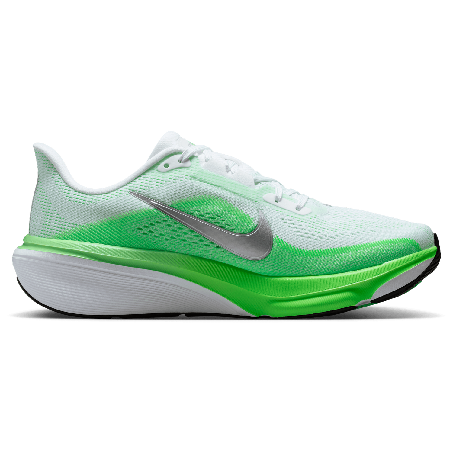 Nike Air Zoom Pegasus 42 - Women's - White/Mtlc Silver/Green Strike