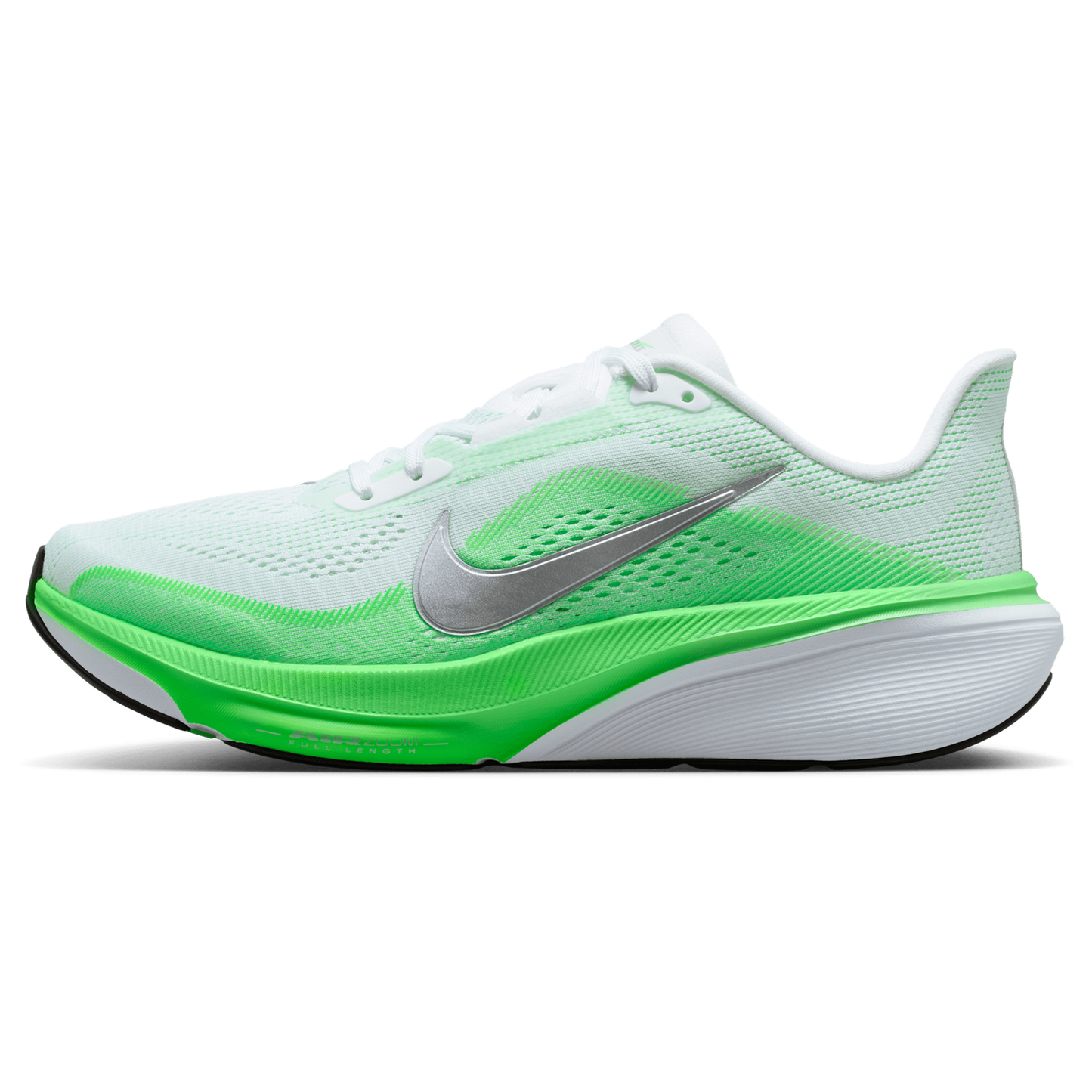 Nike Air Zoom Pegasus 42 - Women's - White/Mtlc Silver/Green Strike