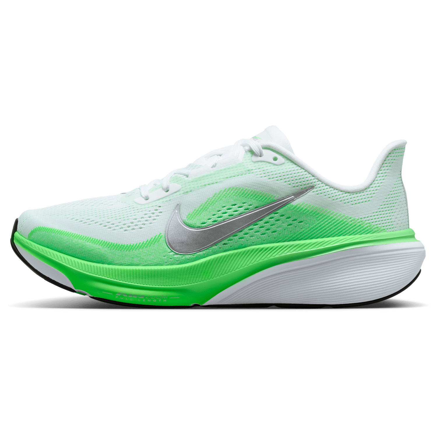 Nike Air Zoom Pegasus 42 - Women's - White/Mtlc Silver/Green Strike