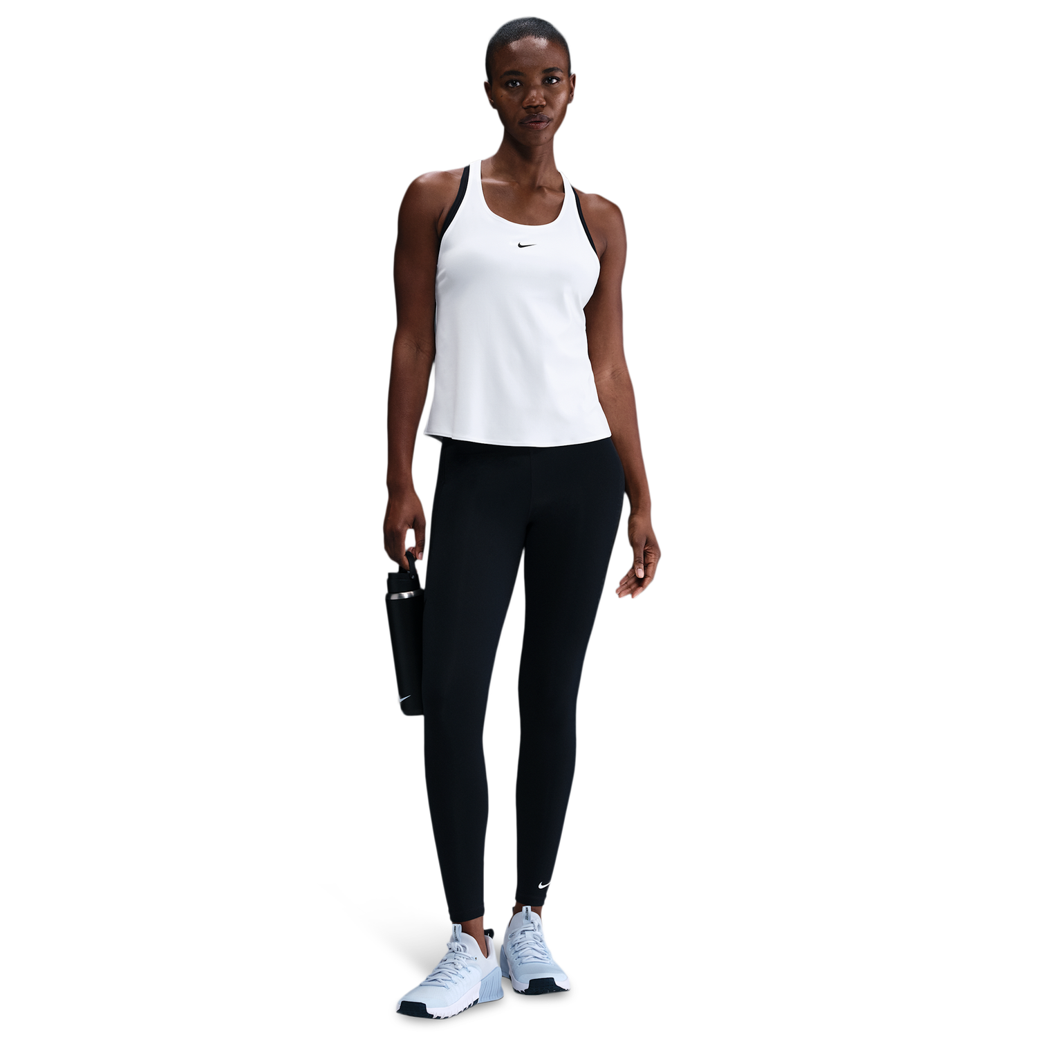 Nike Pro Dri-FIT Tank Elastika - Women's - White/Black
