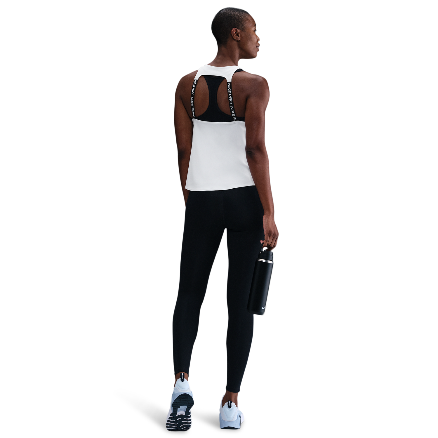 Nike Pro Dri-FIT Tank Elastika - Women's - White/Black