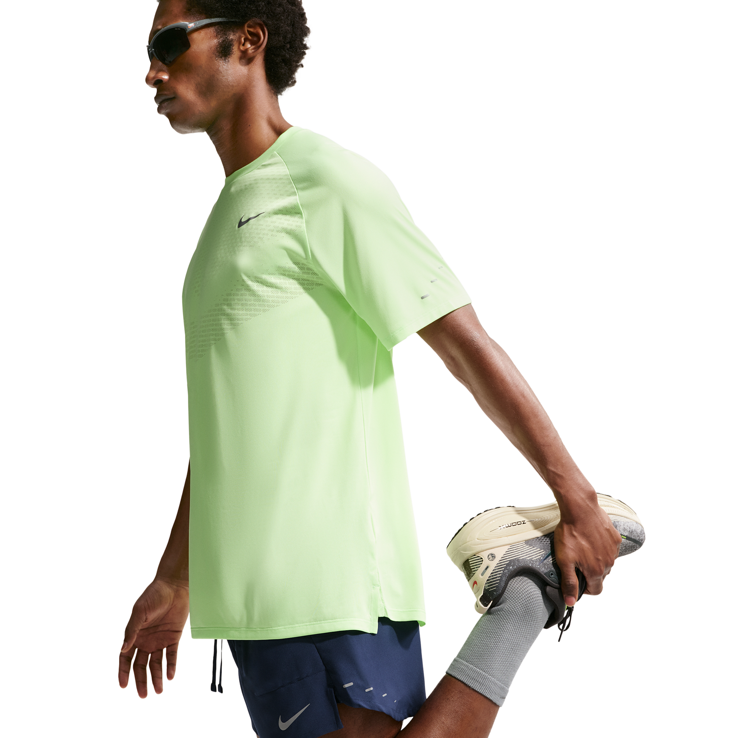 Nike Dri-FIT Stride 2in1 5" Shorts - Men's - Midnight Navy/Reflective Silver