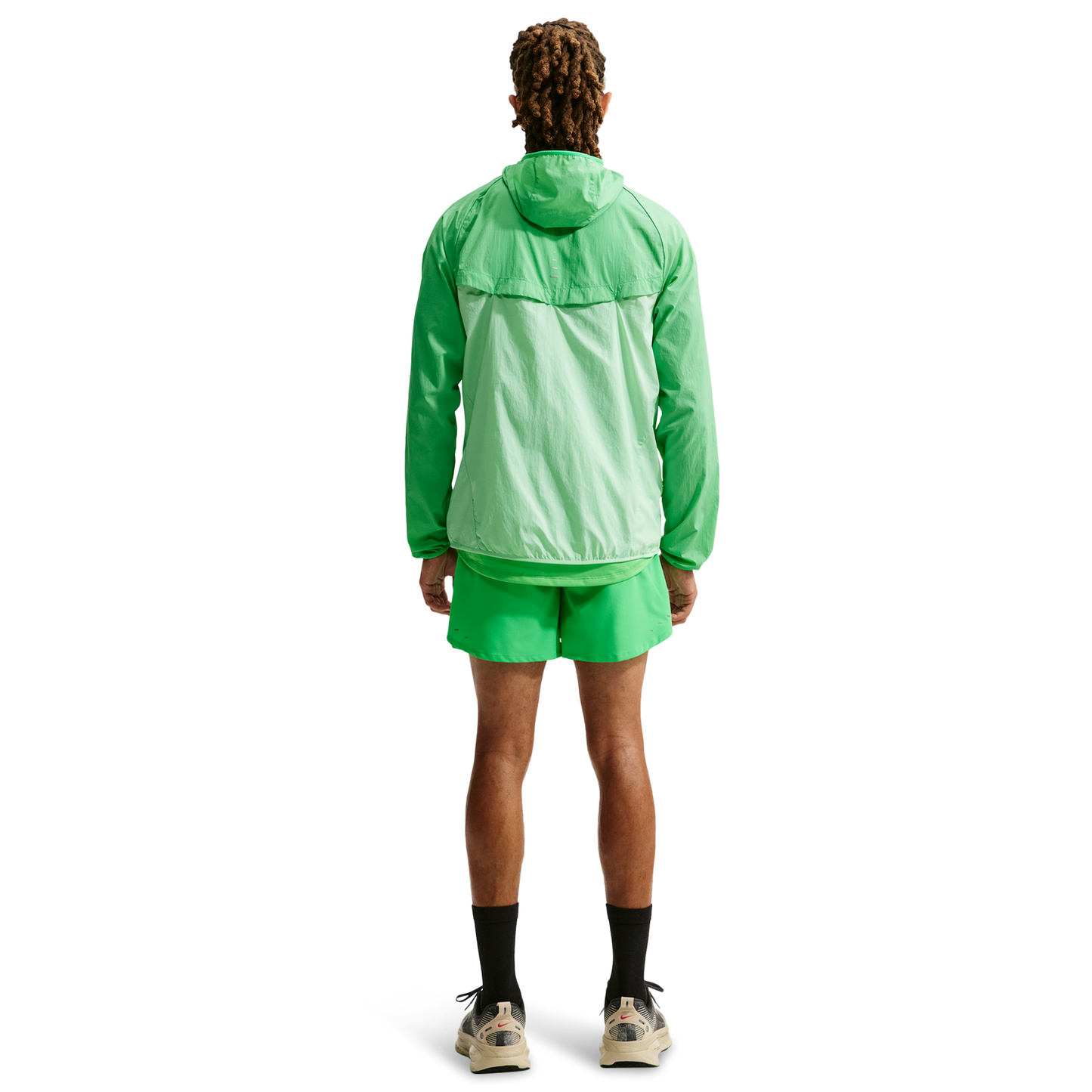 Nike Dri-FIT Stride 2in1 7" Shorts - Men's - Reflective Silver/Green Spark