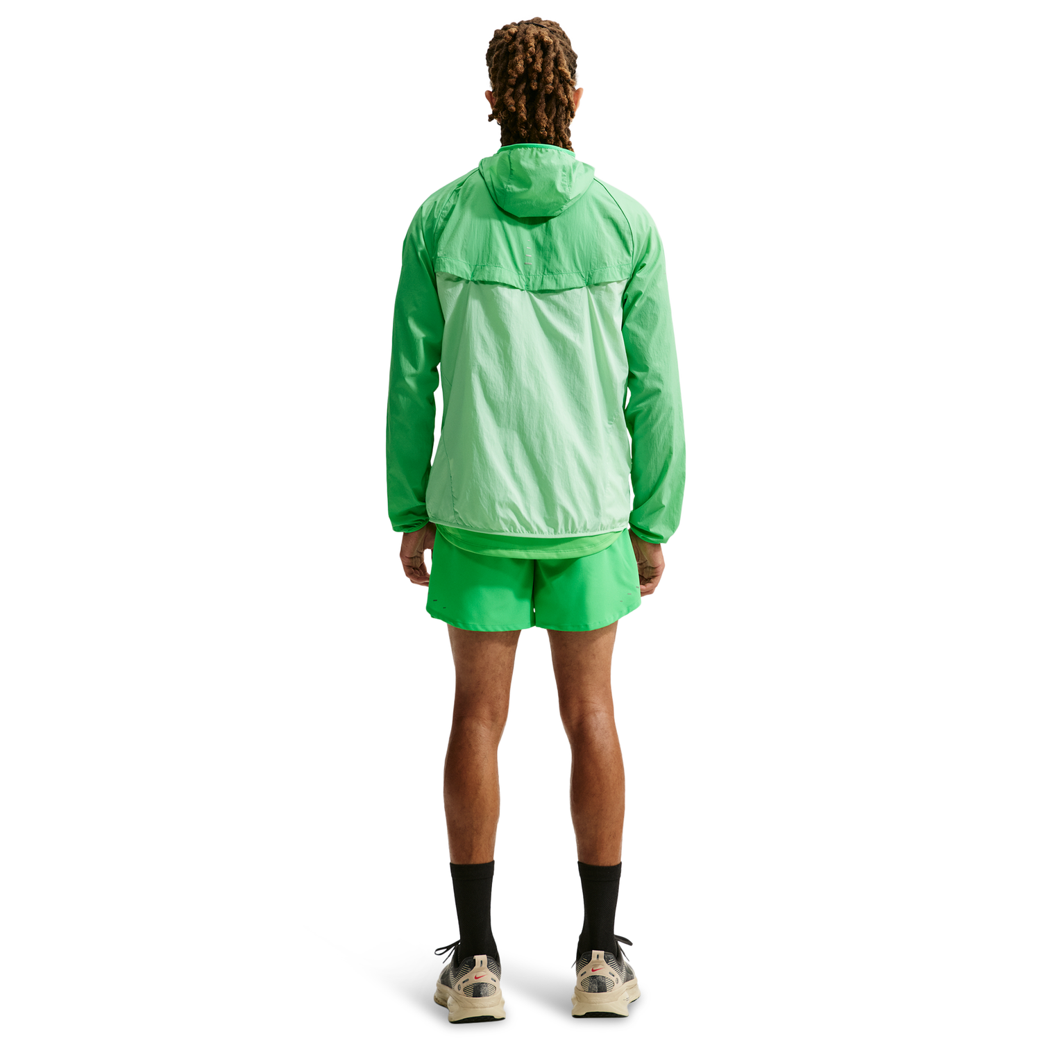 Nike Dri-FIT Stride 2in1 7" Shorts - Men's - Reflective Silver/Green Spark