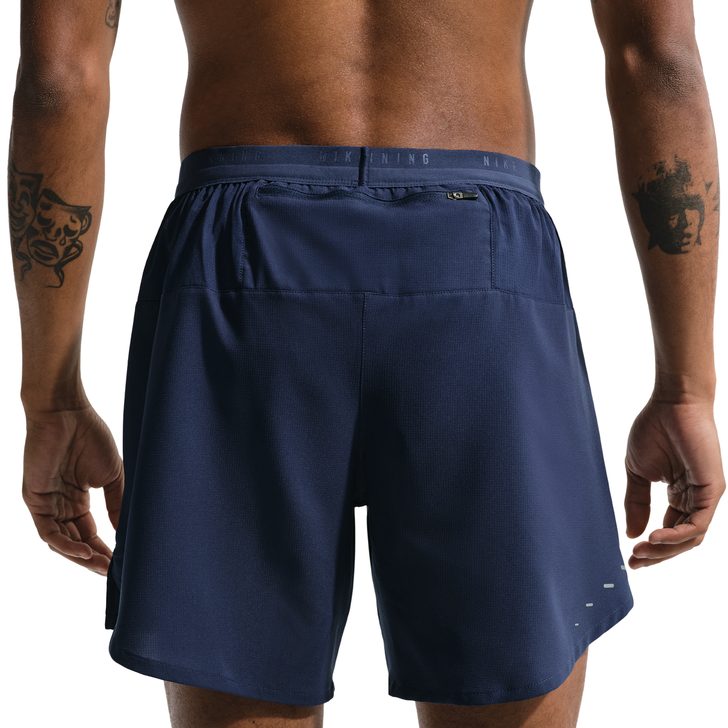 Nike Dri-FIT Stride 2in1 7" Shorts - Men's - Midnight Navy/Reflective Silver