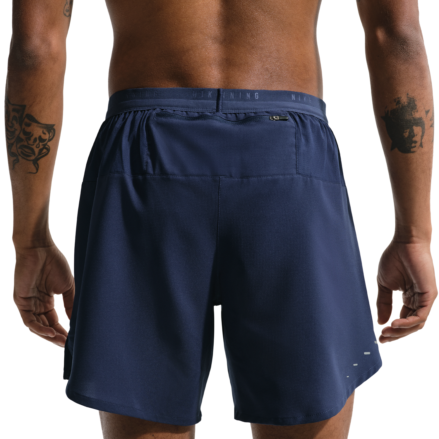 Nike Dri-FIT Stride 2in1 7" Shorts - Men's - Midnight Navy/Reflective Silver