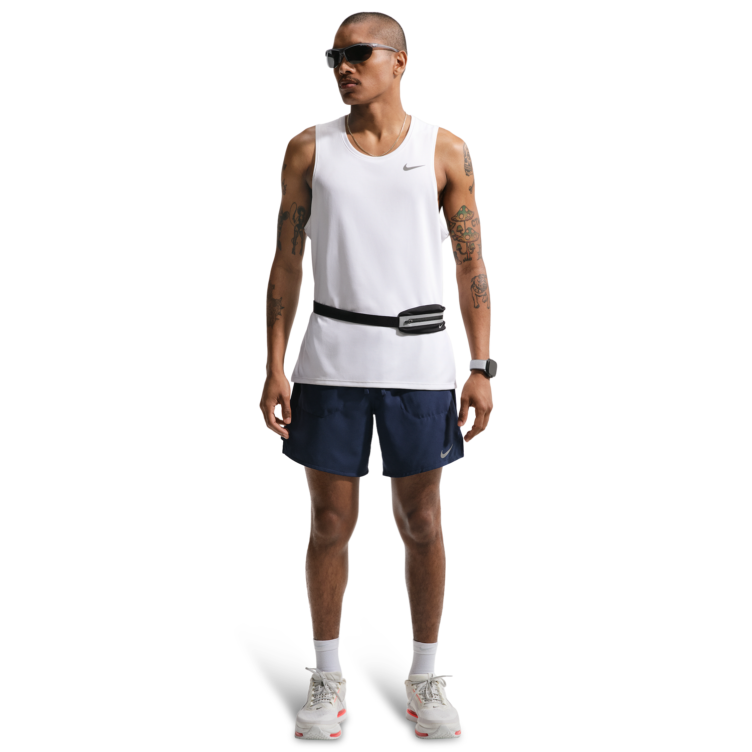 Nike Dri-FIT Stride 2in1 7" Shorts - Men's - Midnight Navy/Reflective Silver