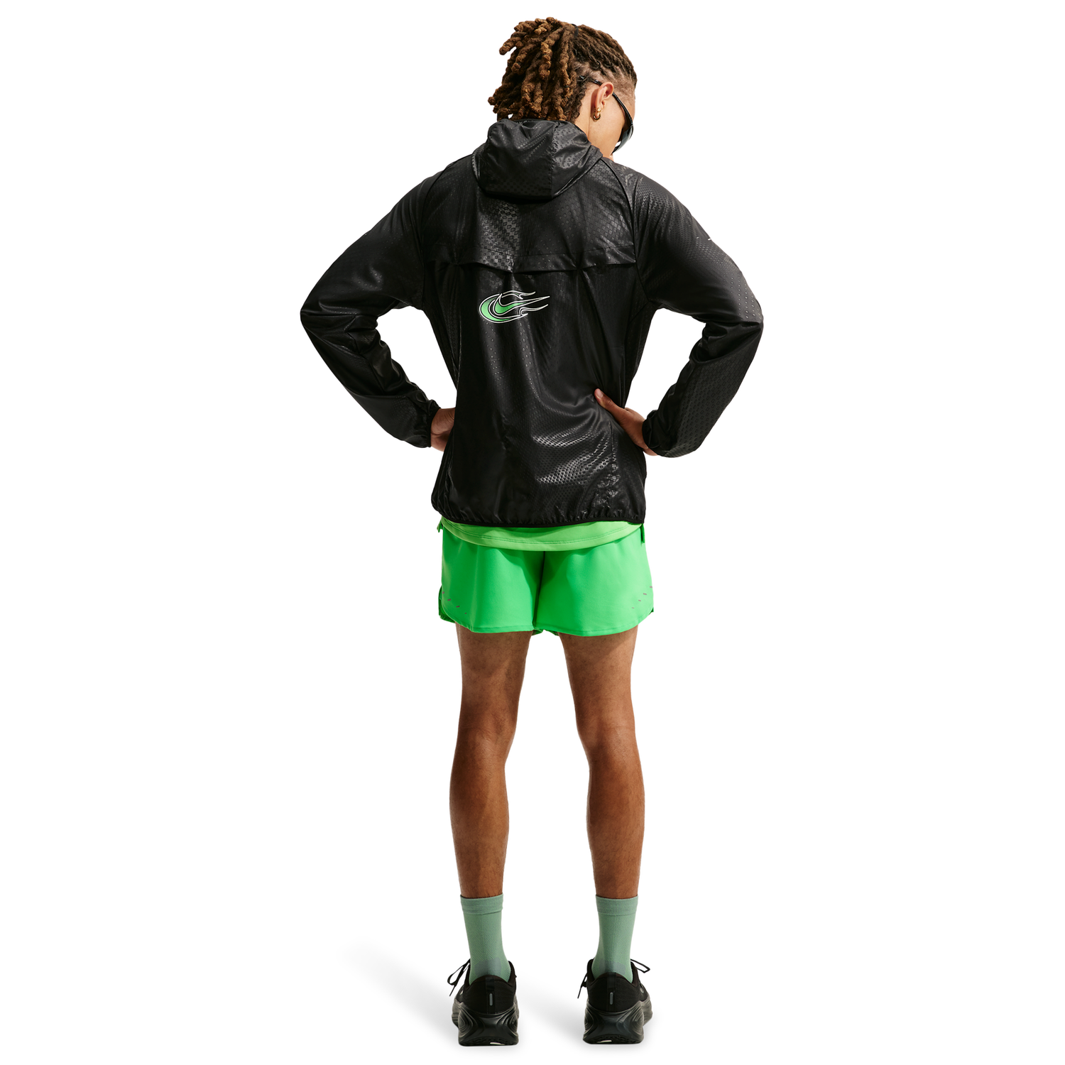 Nike Dri-FIT Stride 5in Brief-Lined Shorts - Men's - Green Spark/Reflective Silver