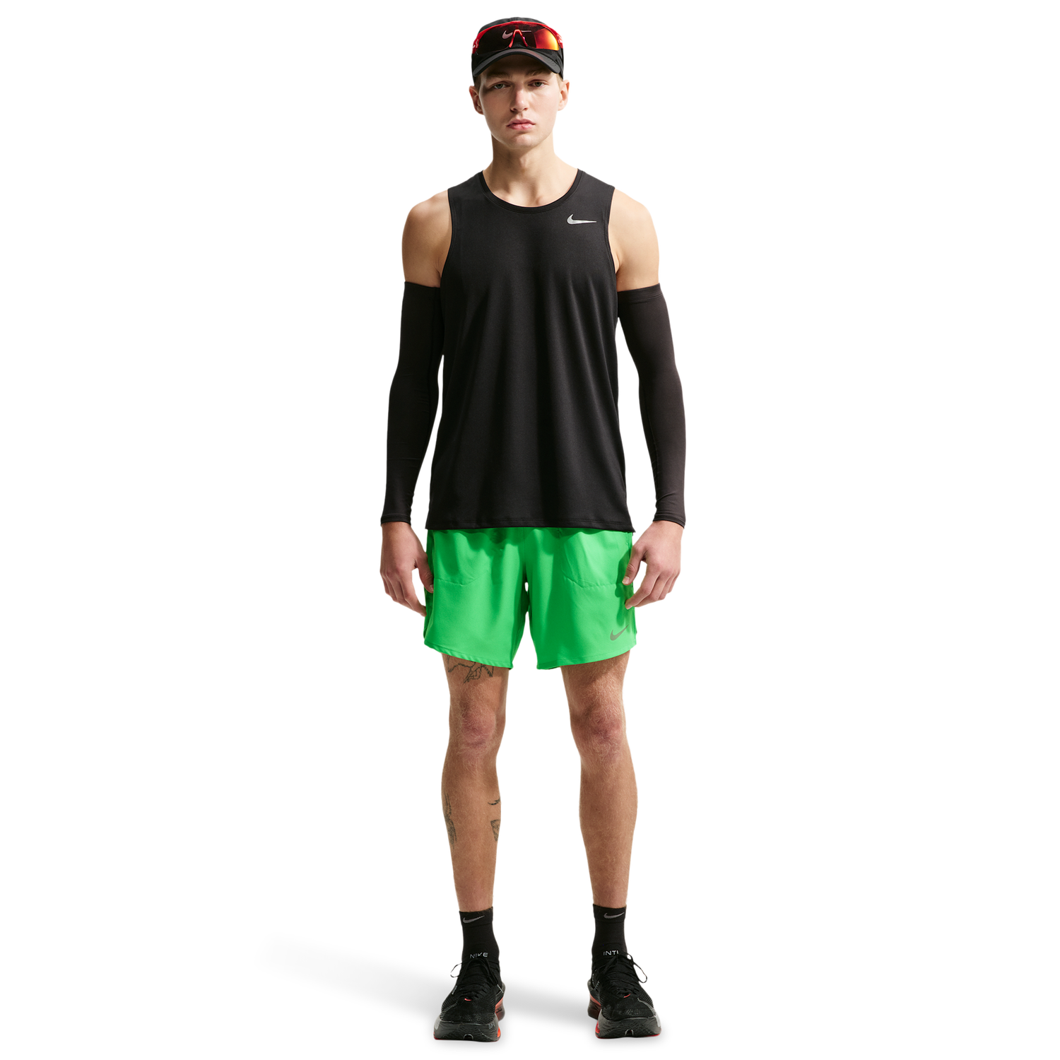 Nike Dri-FIT Stride 7in Brief-Lined Shorts - Men's - Green Spark/Reflective Silver