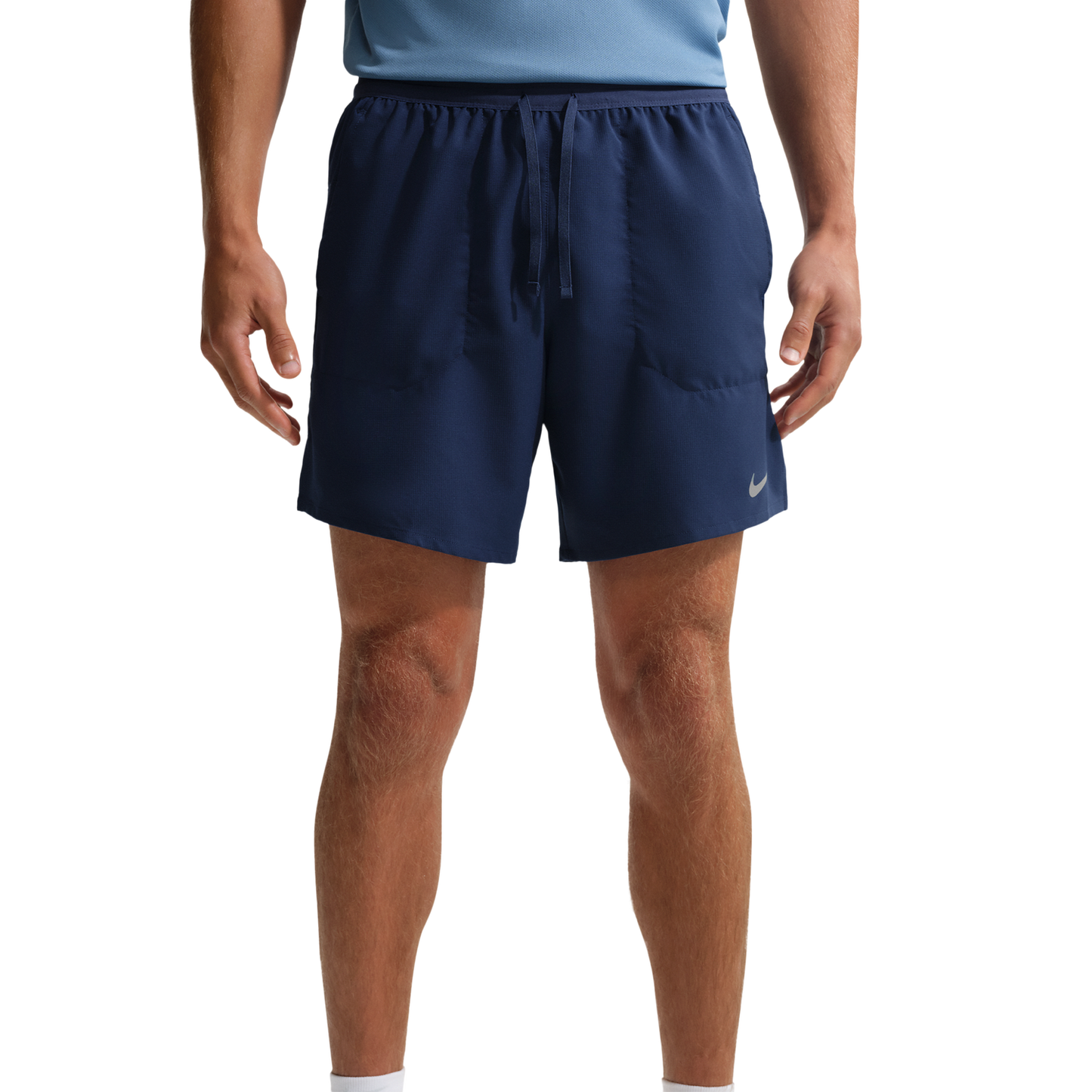 Nike Dri-FIT Stride 7in Brief-Lined Shorts - Men's - Reflective Silver/Midnight Navy