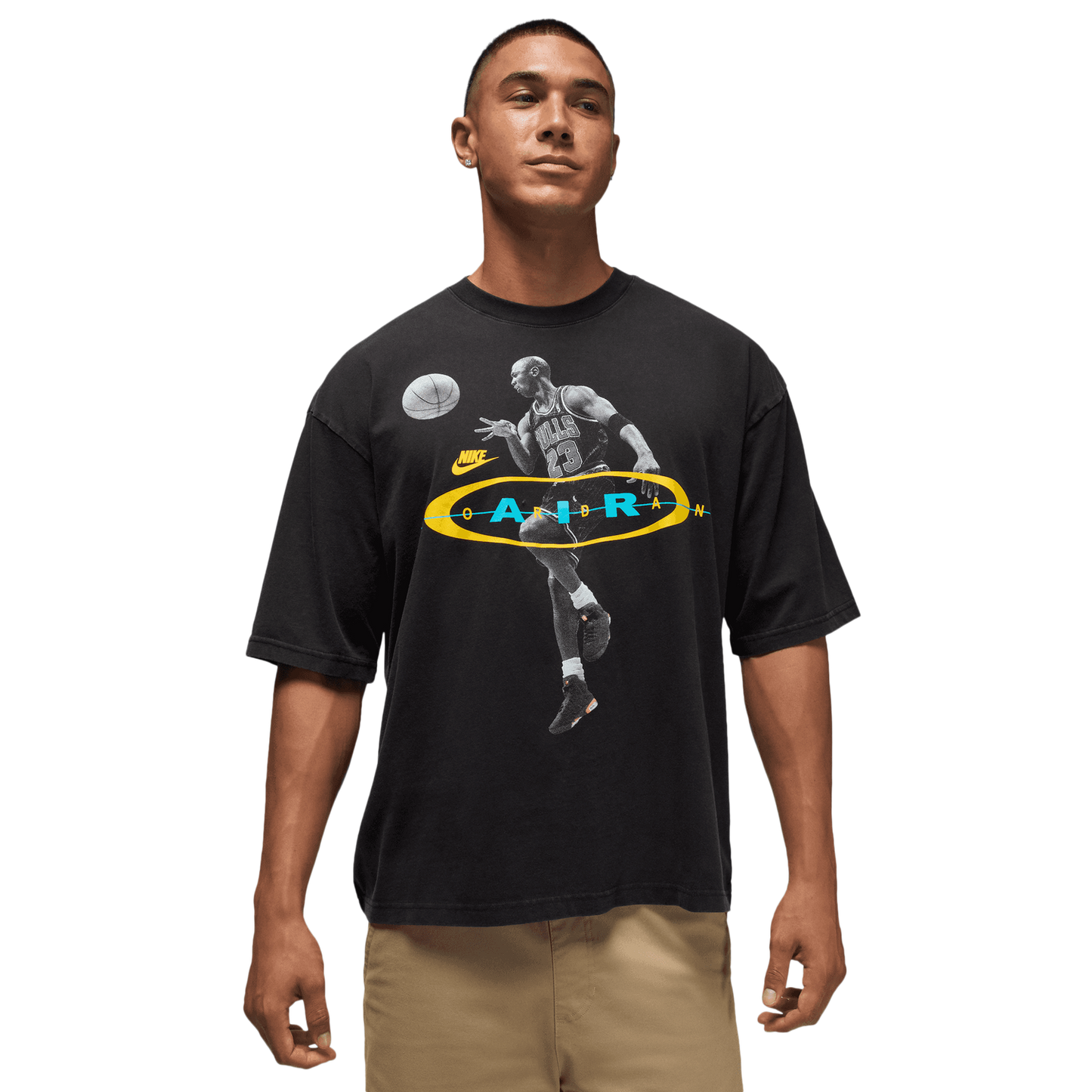 Jordan Brooklyn 2Air Reissue Short Sleeve Crew - Men's - Black/Gamma Blue