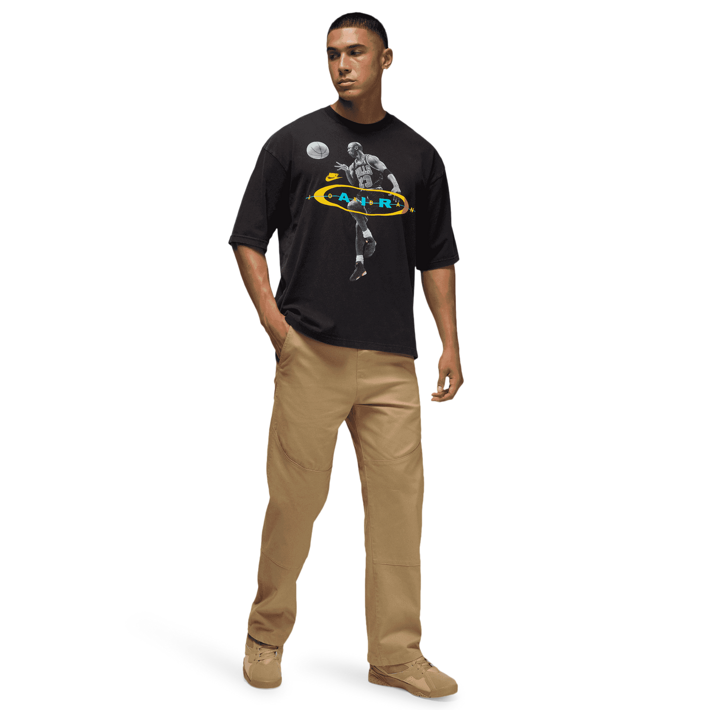 Jordan Brooklyn 2Air Reissue Short Sleeve Crew - Men's - Black/Gamma Blue