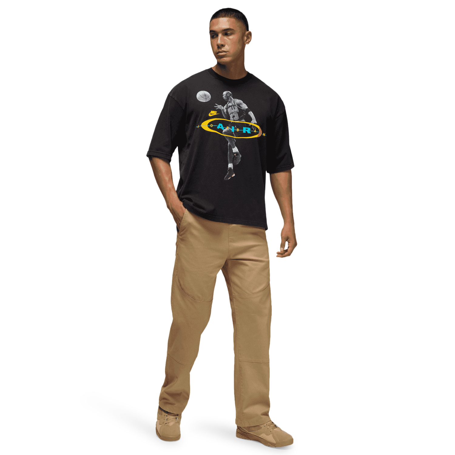 Jordan Brooklyn 2Air Reissue Short Sleeve Crew - Men's - Black/Gamma Blue