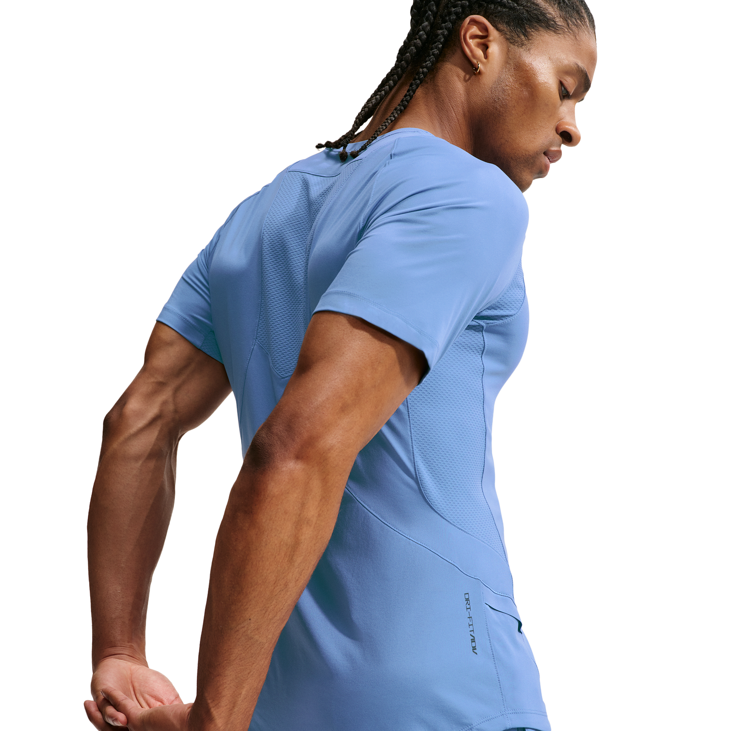 Nike Pro Training Dri-FIT Adv SS Top - Men's - Indigo Storm/Indigo Storm/Black