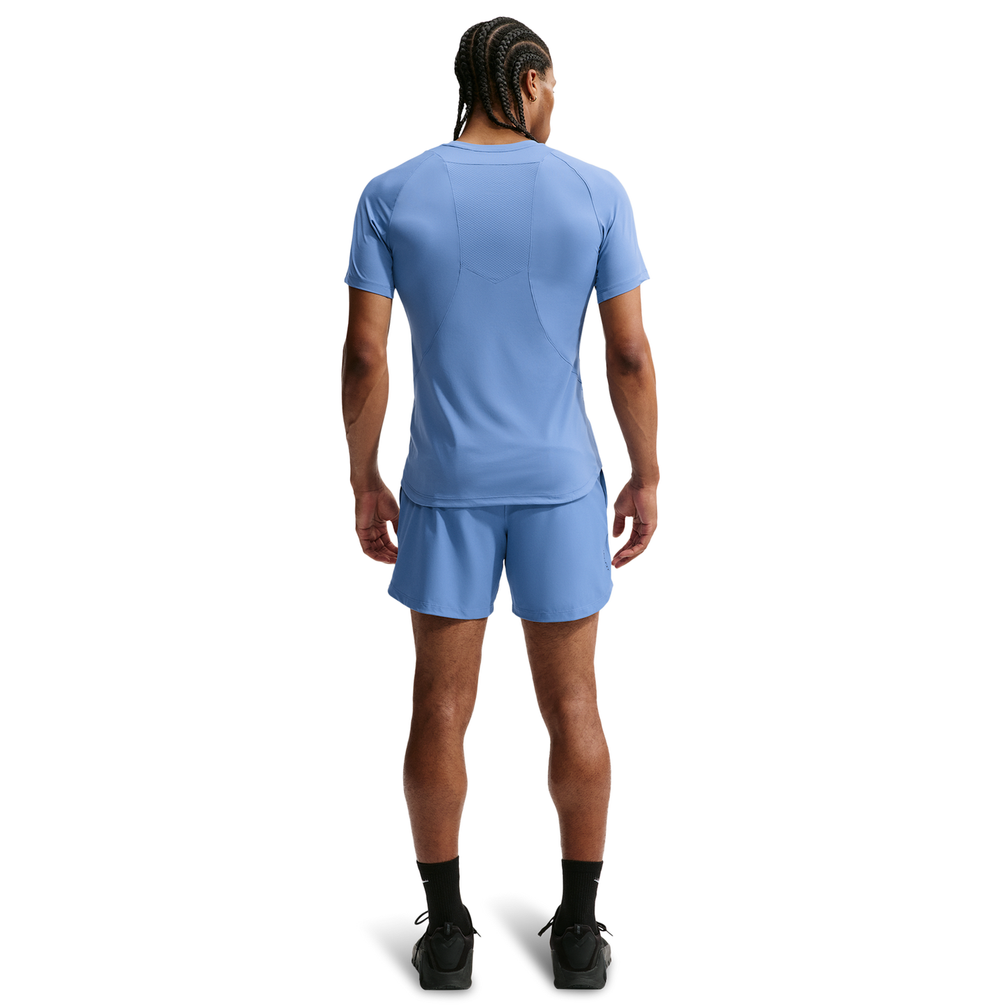 Nike Pro Training Dri-FIT Adv SS Top - Men's - Indigo Storm/Indigo Storm/Black