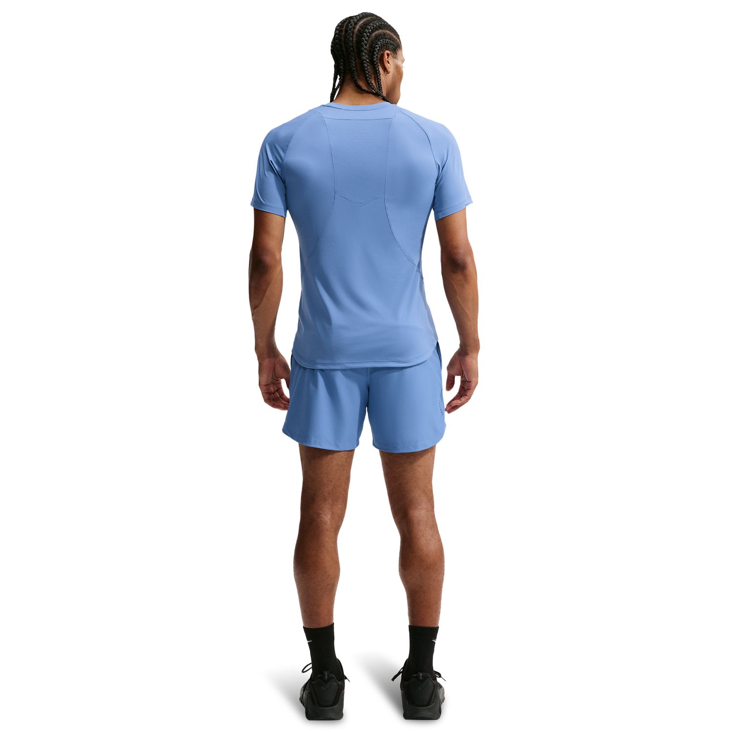 Nike Pro Training Dri-FIT Adv SS Top - Men's - Indigo Storm/Indigo Storm/Black