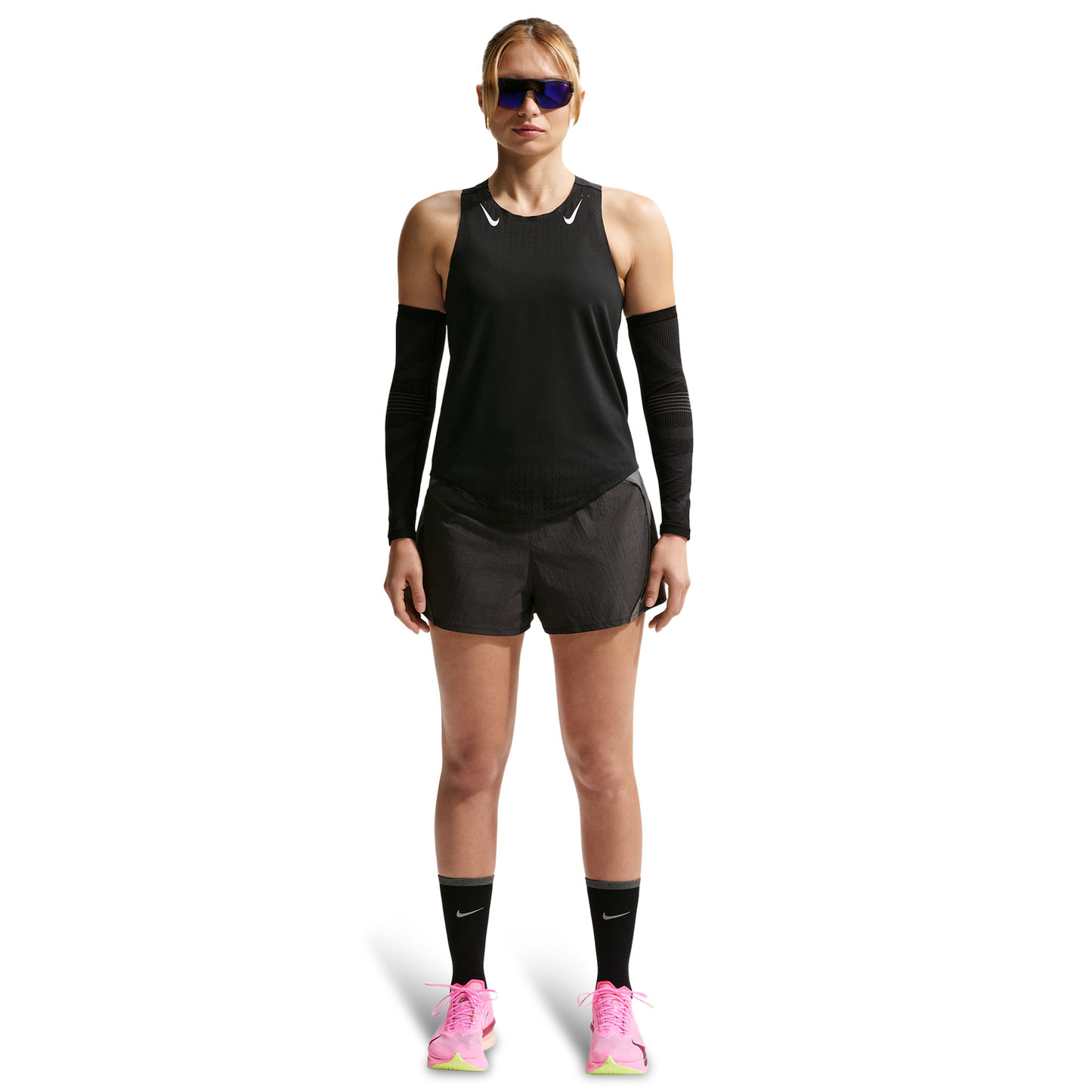 Nike Dri-FIT Advantage Aeroswift Singlet - Women's - White/Black