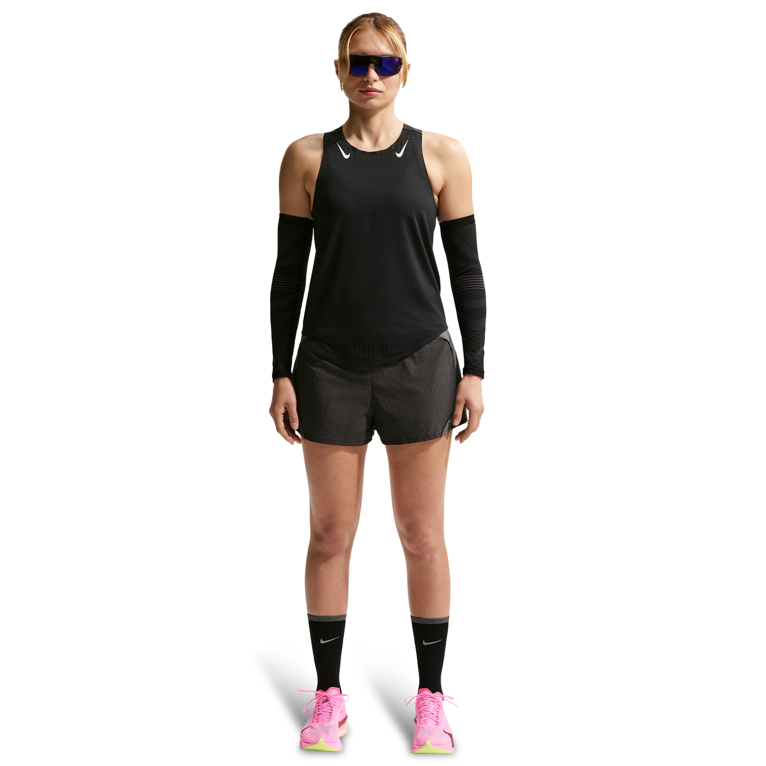 Nike Dri-FIT Advantage Aeroswift Singlet - Women's - White/Black