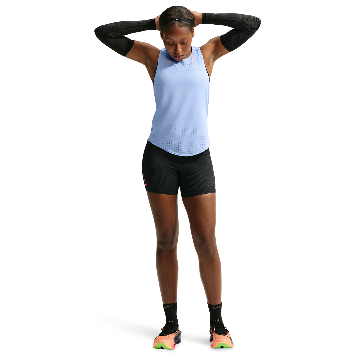 Nike Dri-FIT Advantage Aeroswift Singlet - Women's - Aluminum/Atomic Pink